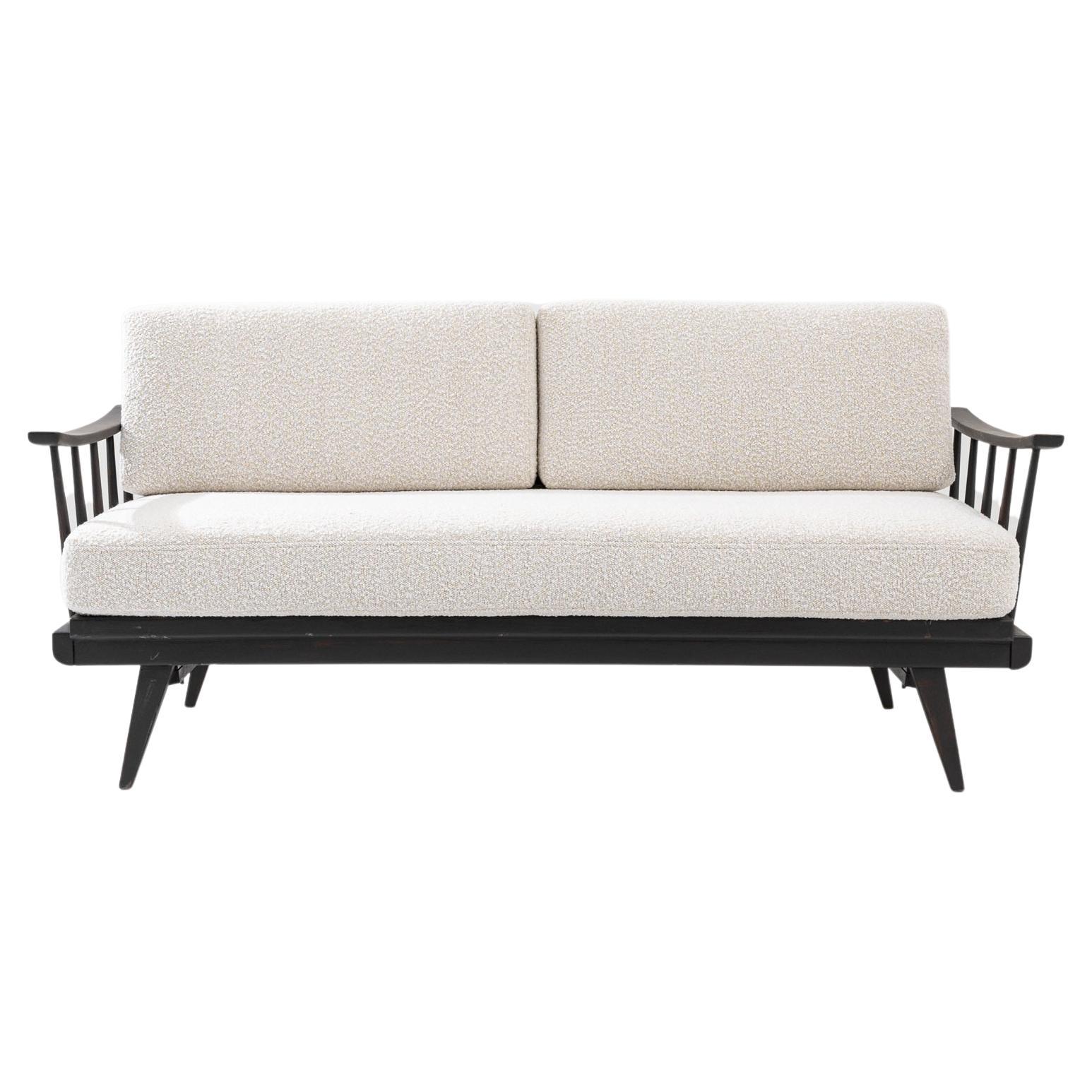 1960s Czech Wooden Upholstered Sofa