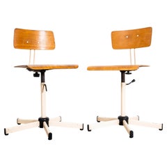 1960's Czech Workshop Swivel Desk Chairs