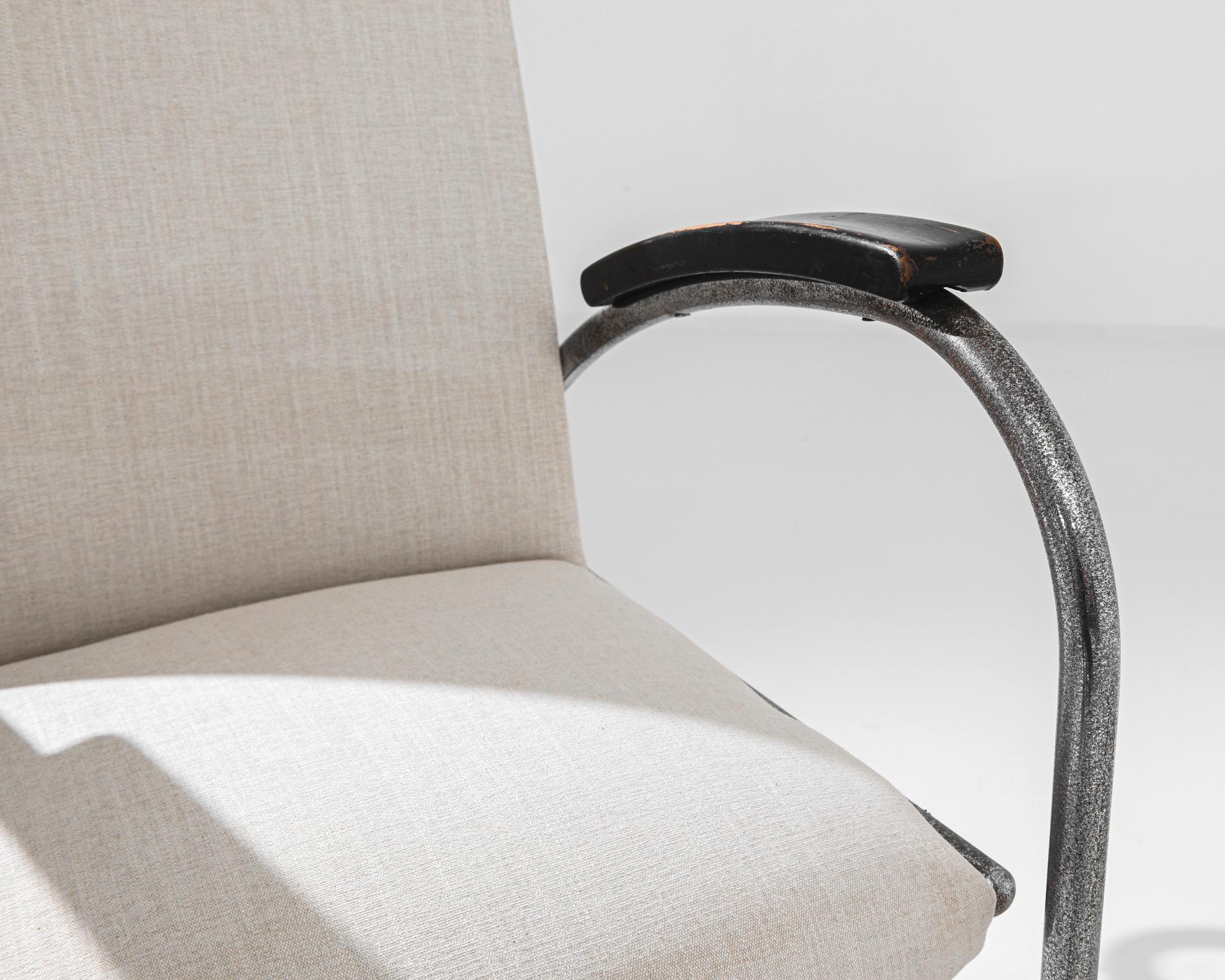 1960s Czechia Metal Armchair For Sale 1