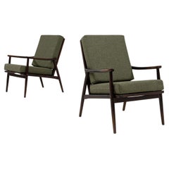 1960s Czechia Pair Of Upholstered Armchairs