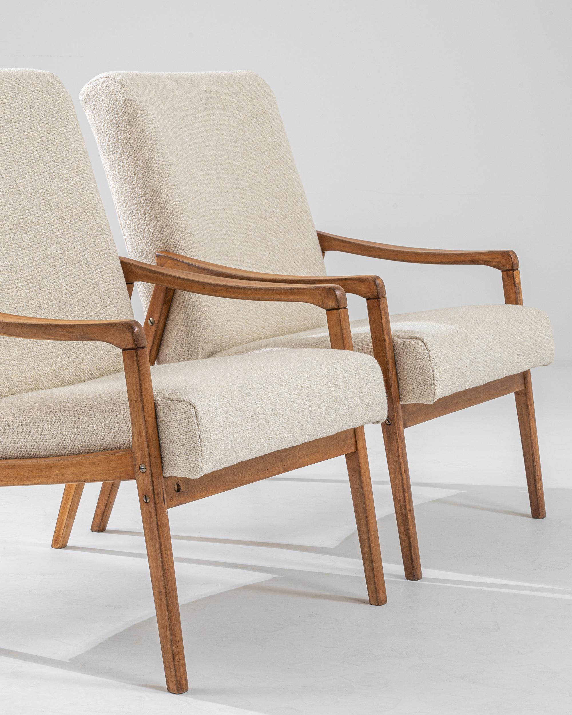 1960s Czechia Pair of Wooden Armchairs For Sale 4