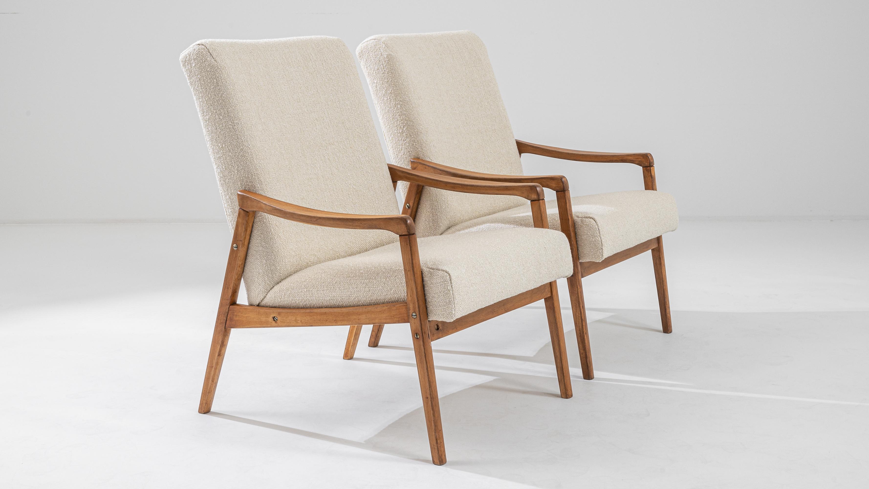 1960s Czechia Pair of Wooden Armchairs For Sale 5