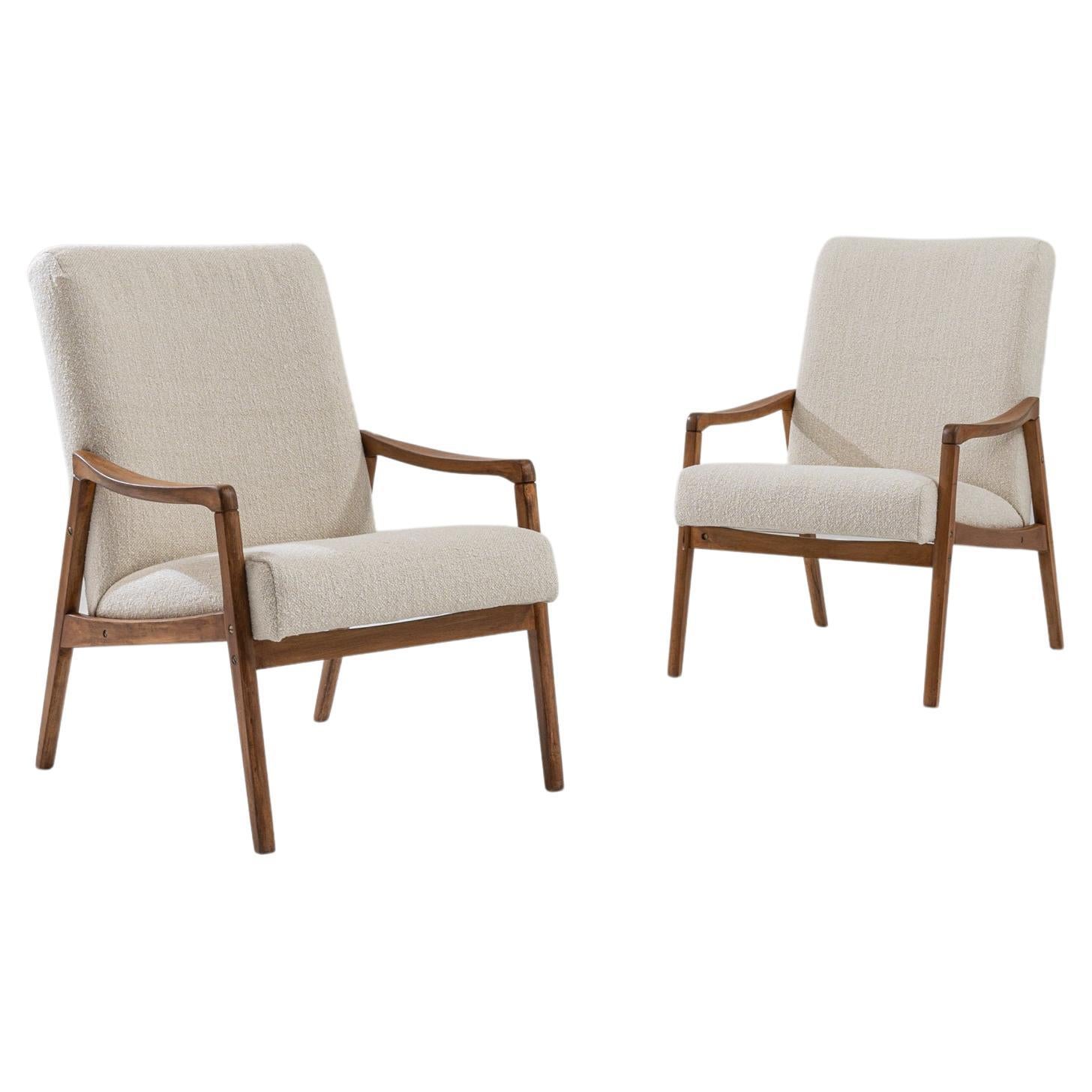 1960s Czechia Pair of Wooden Armchairs