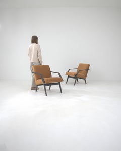 1960s Czechia Upholstered Armchairs, a Pair