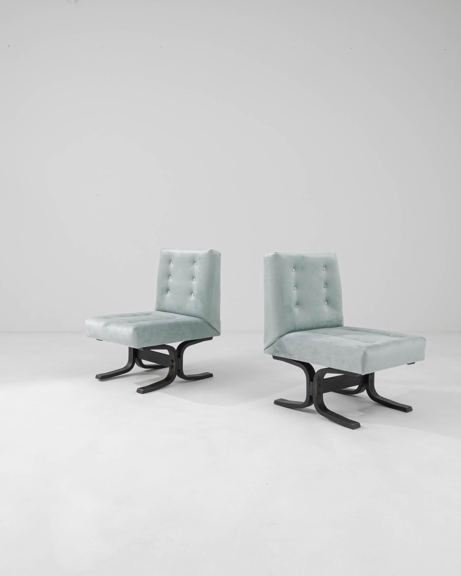 1960s Czechia Upholstered Chairs by Ludvik Volak, Set of 2 For Sale 5