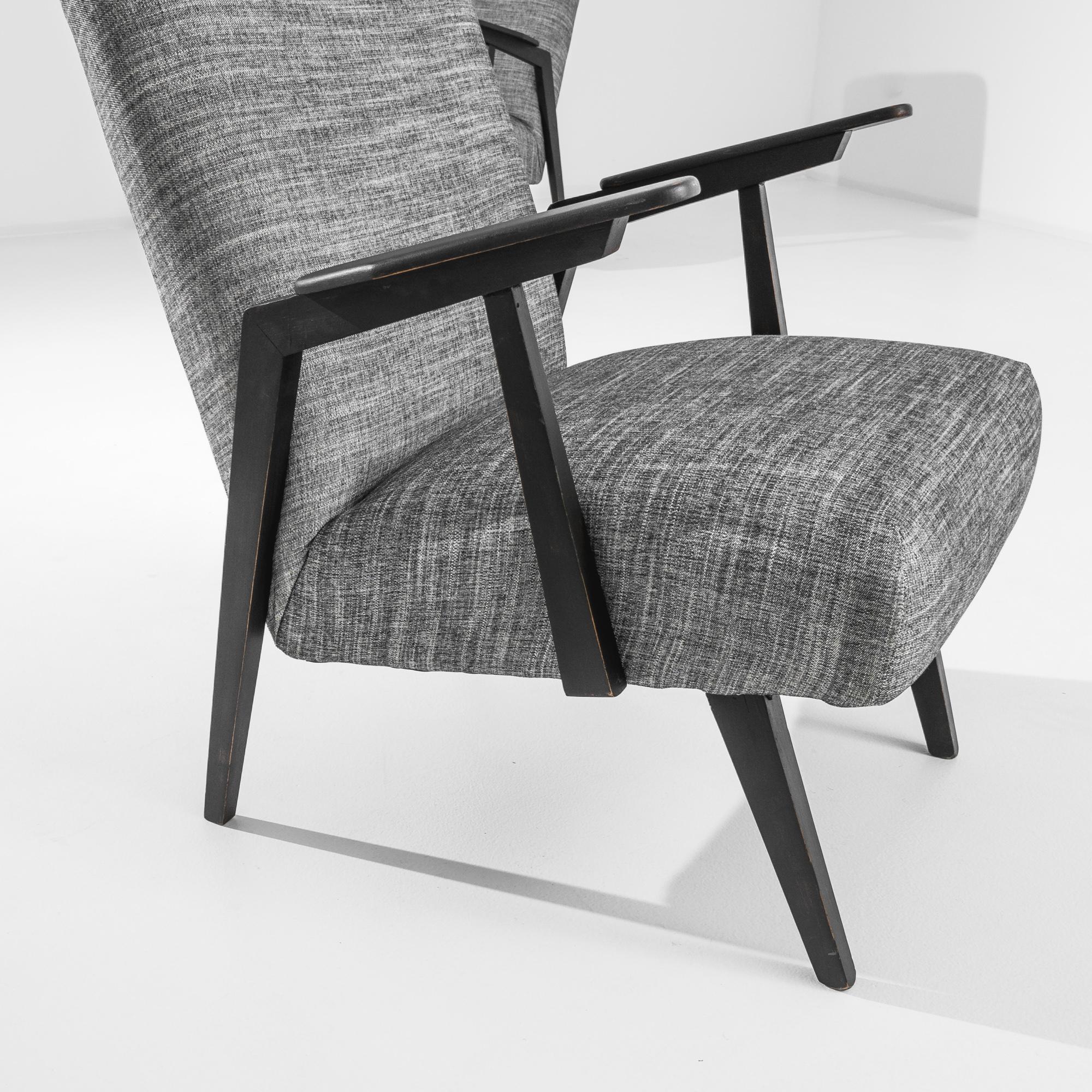Upholstery 1960s Czechia Wooden Armchairs, a Pair For Sale