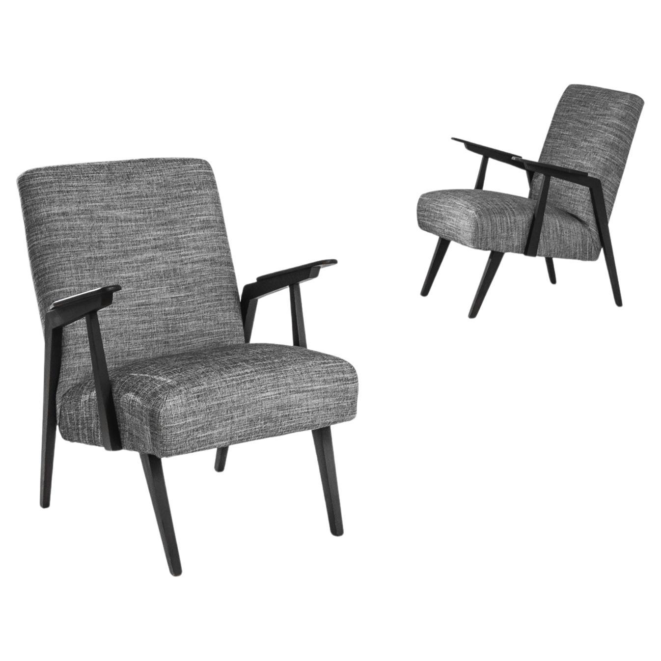 1960s Czechia Wooden Armchairs, a Pair