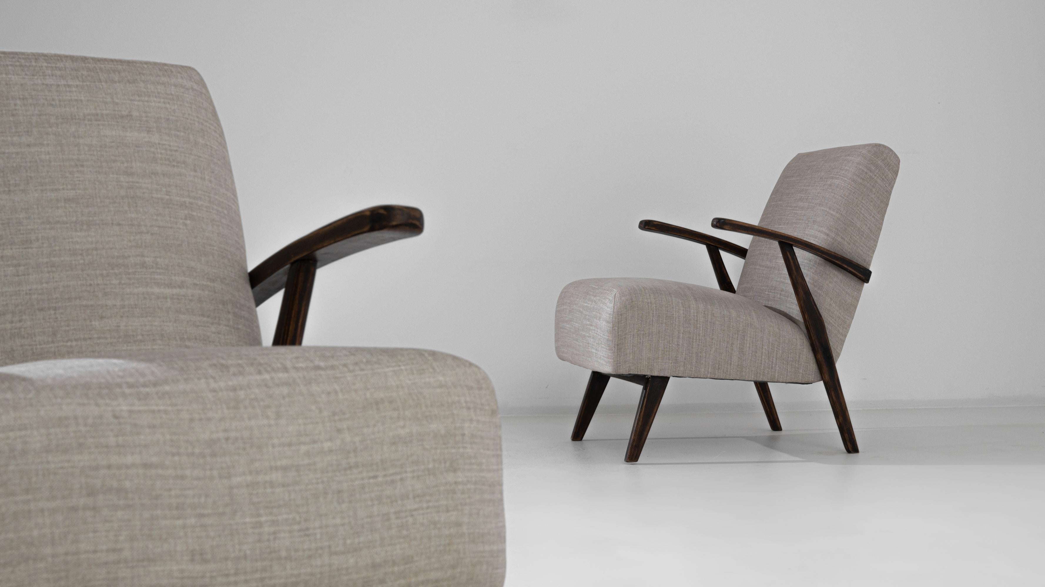 1960s Czechia Wooden Armchairs by TON, a Pair For Sale 1