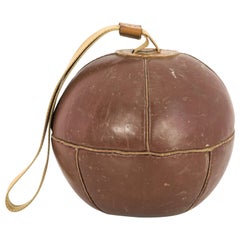 1960s Czechoslovakian Leather Boxing Ball