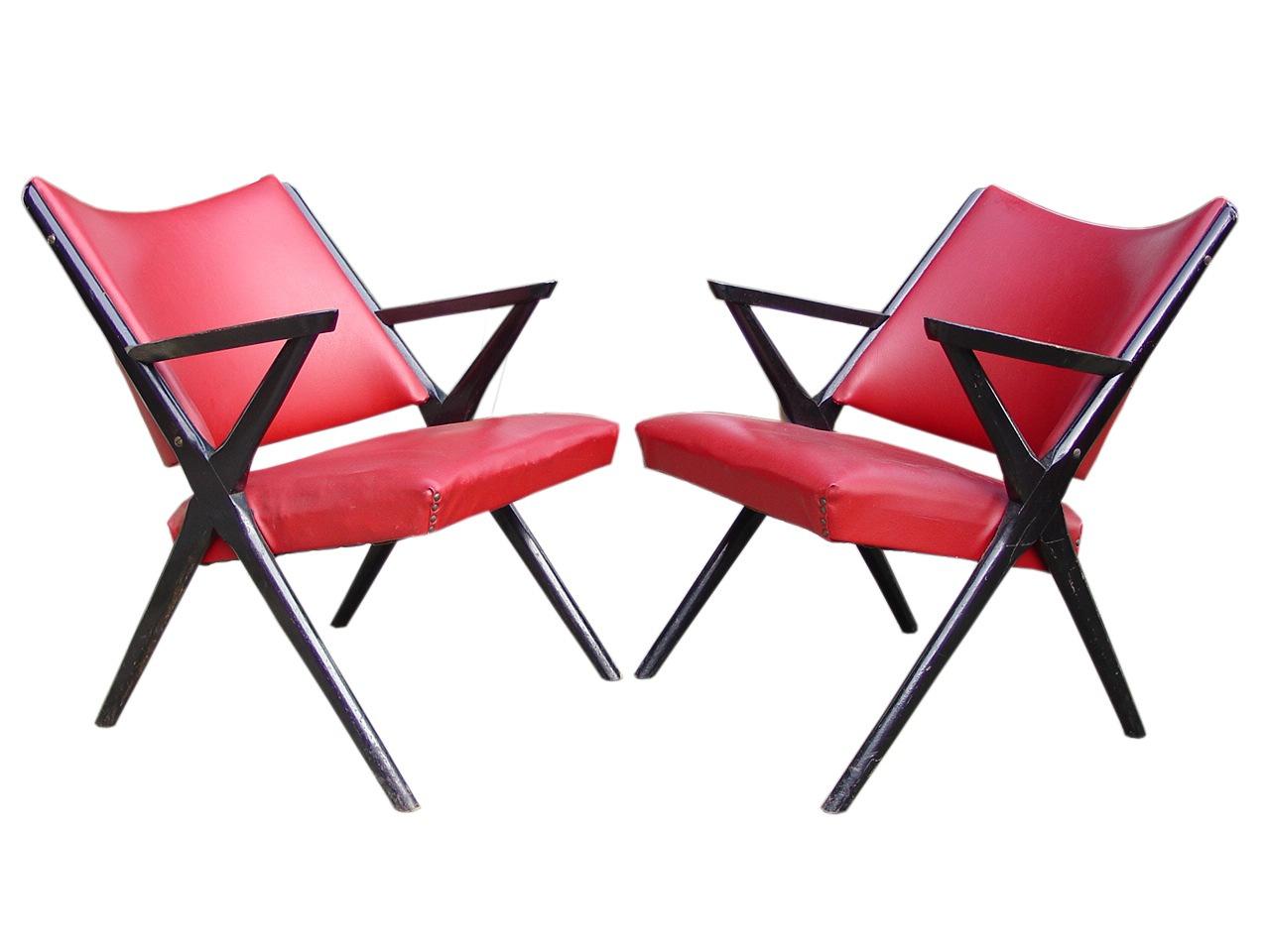 italien 1960s Dal Vera Design Amnesne Italie - Ensemble de 2 chaises à accoudoirs en vente