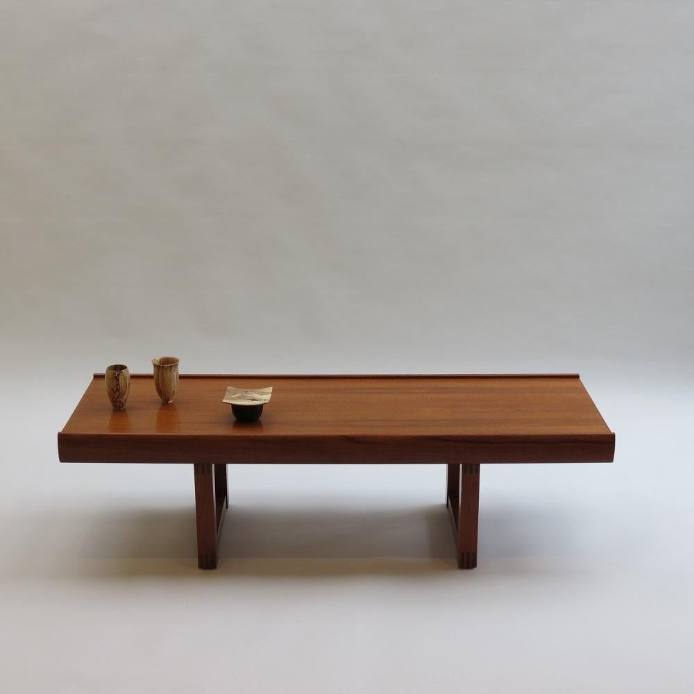 Mid-Century Modern 1960s Dalescraft Teak Bench Coffee Table For Sale