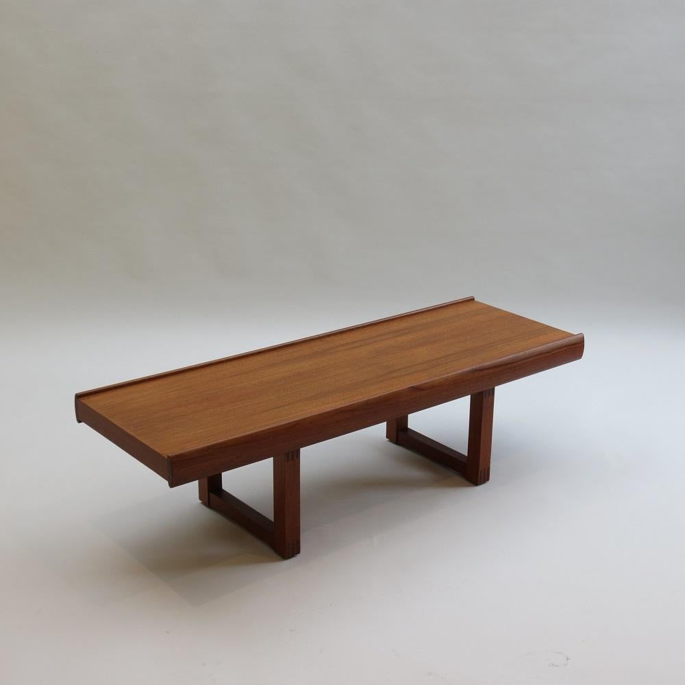 English 1960s Dalescraft Teak Bench Coffee Table For Sale