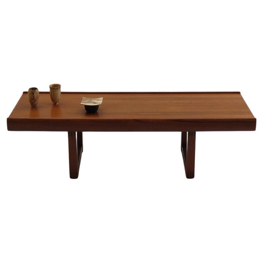 1960s Dalescraft Teak Bench Coffee Table For Sale