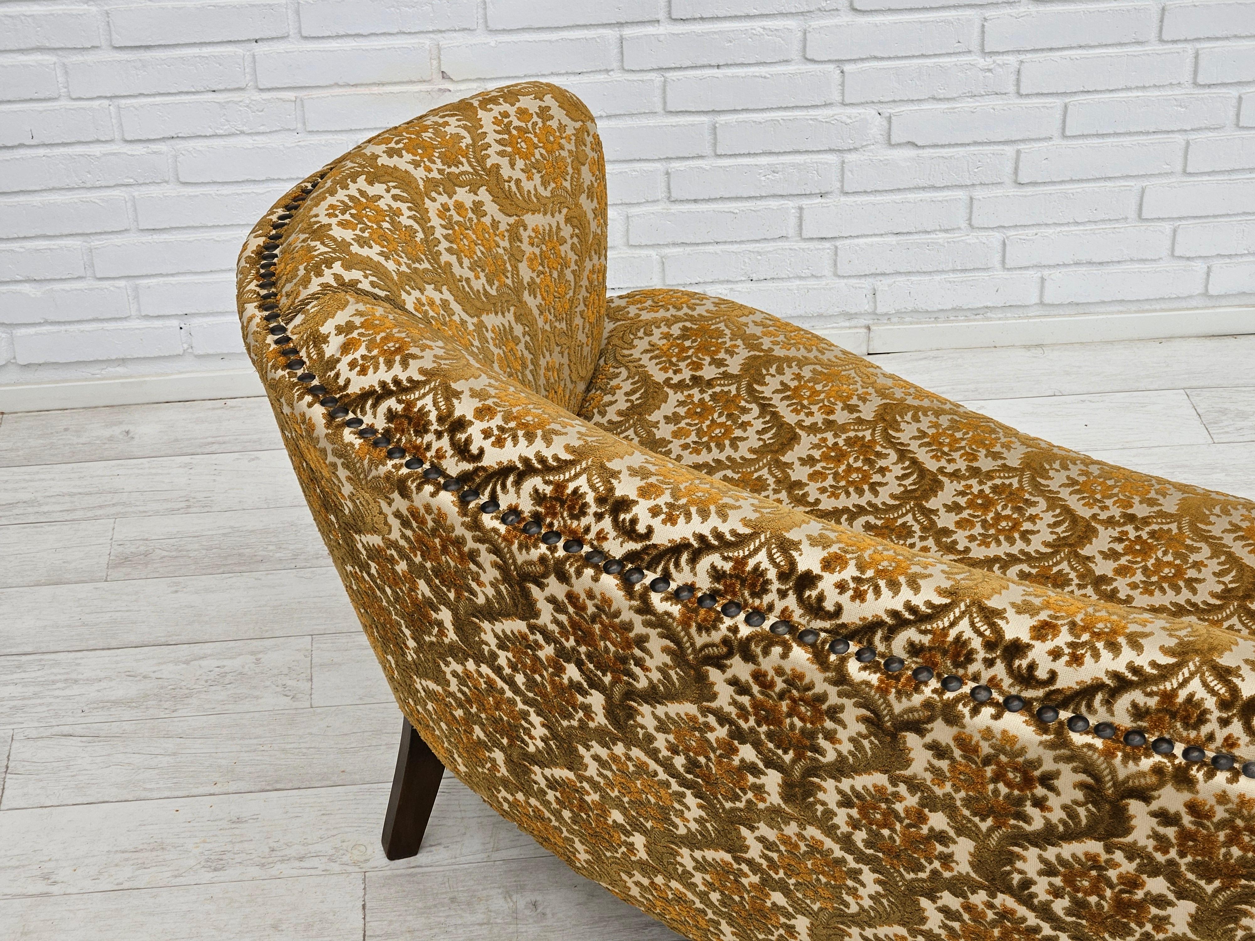 Années 1960, canapé danoisanana à 2 places, état d'origine, tissu de meuble en vente 13