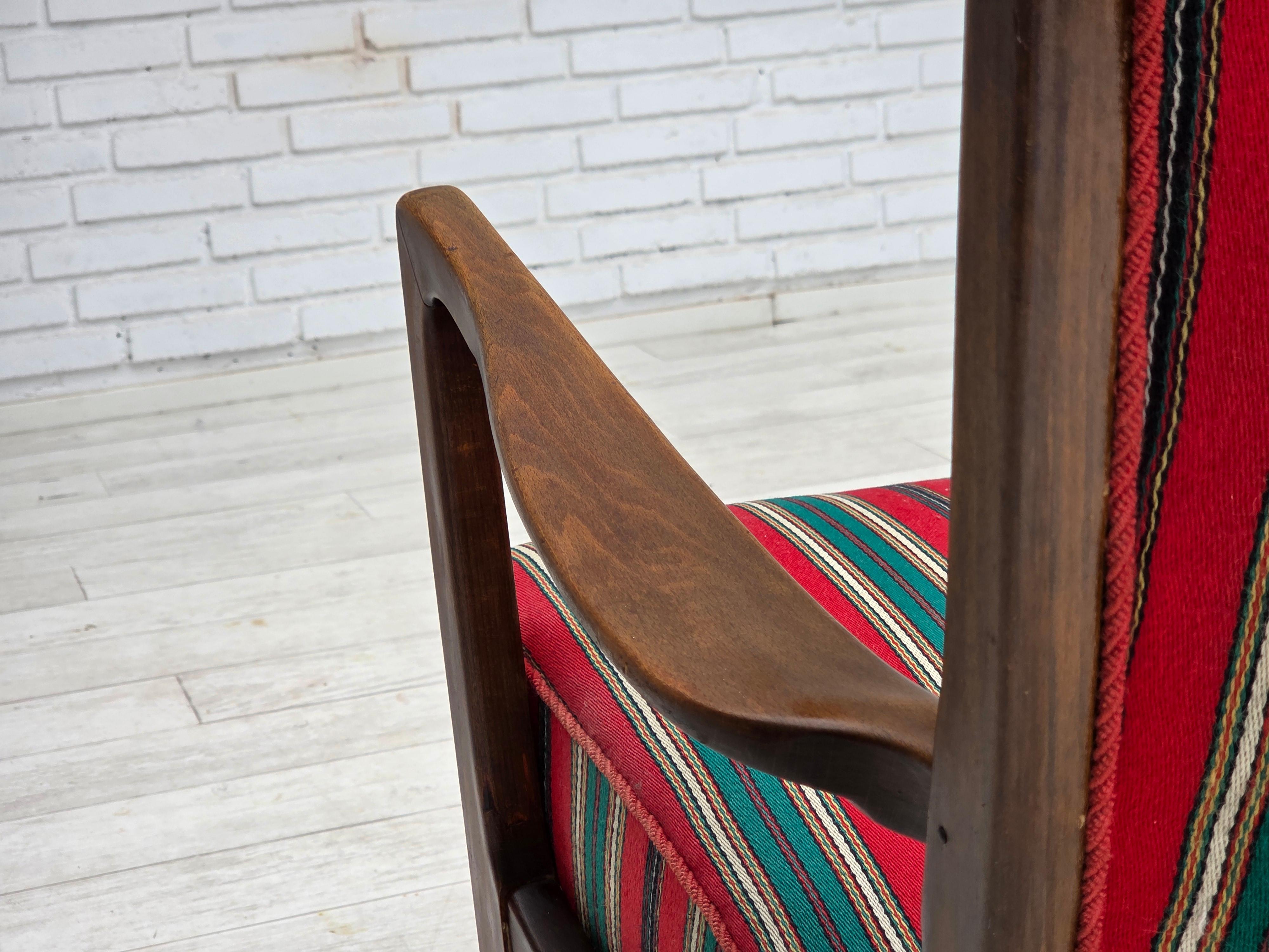 1960s, Danish 2-seater sofa by Fritz Hansen, furniture wool, original condition. For Sale 7