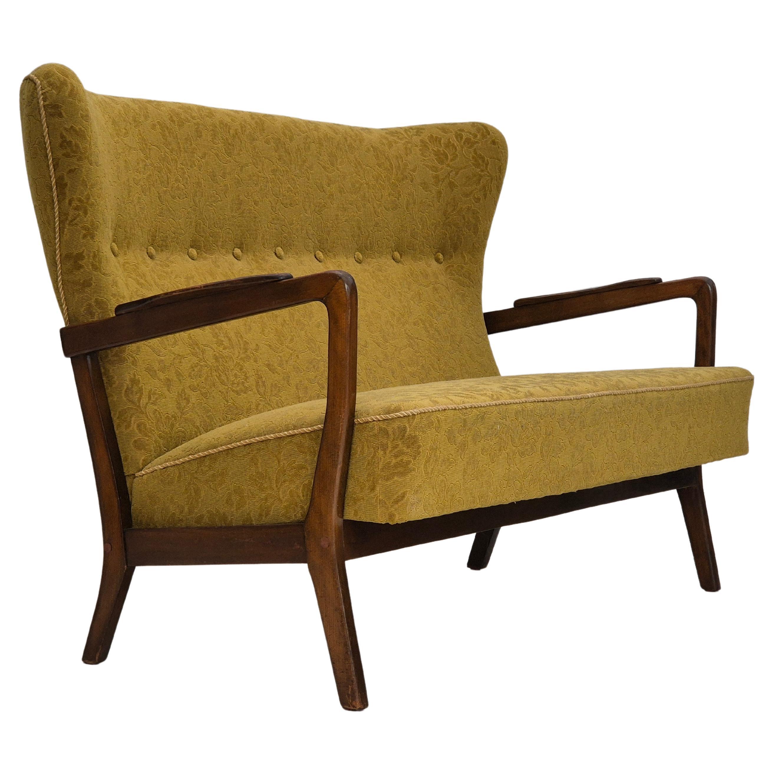Anni '60, divano danese a 2 posti di Søren Hansen per Fritz Hansen, condizioni originali