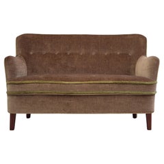 1960s, Danish 2 seater sofa, original condition, furniture velour, beech wood.