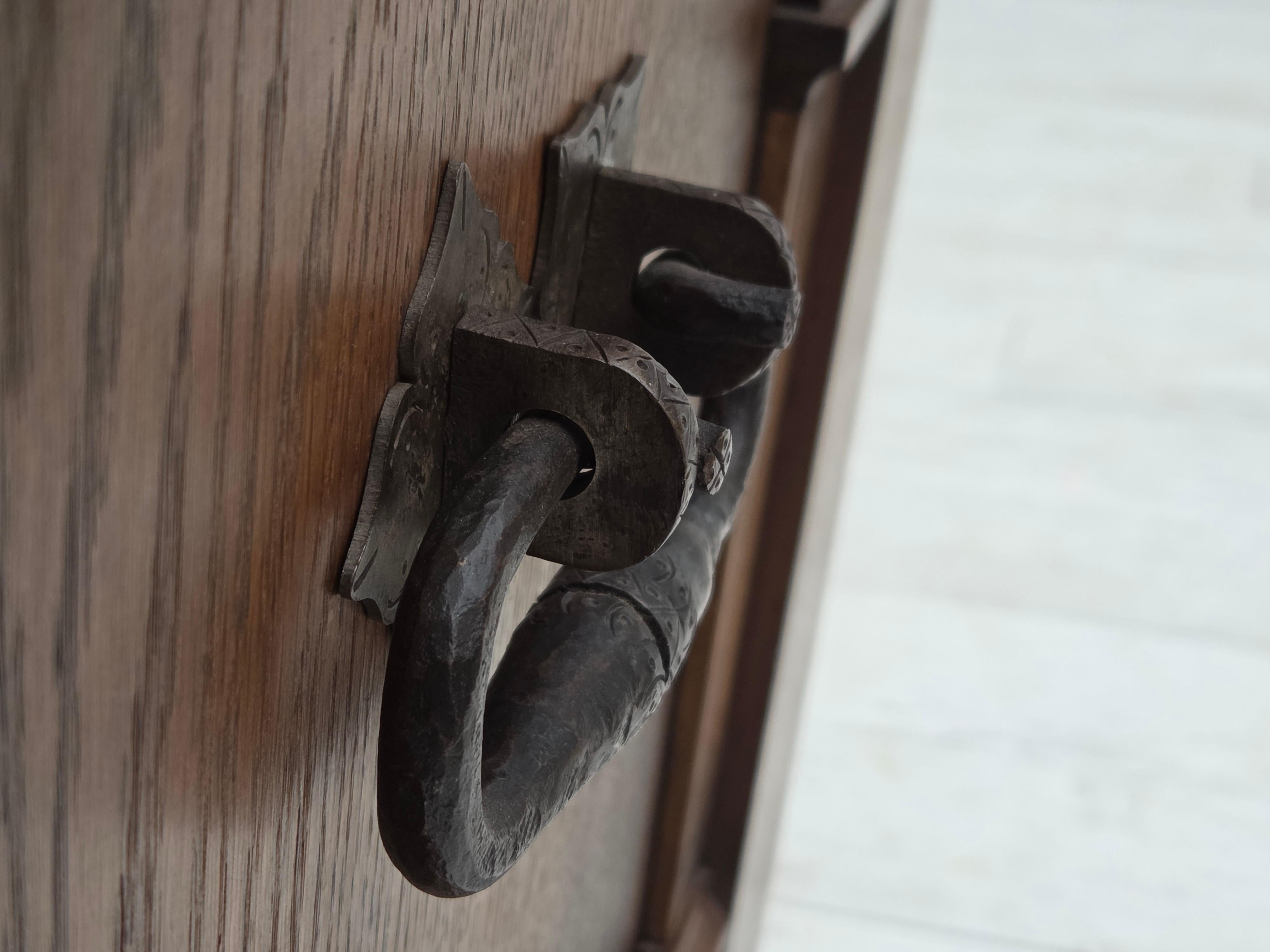 Años 60, sofá danés de 2 plazas, estado original, muebles de lana, madera de roble. en venta 10