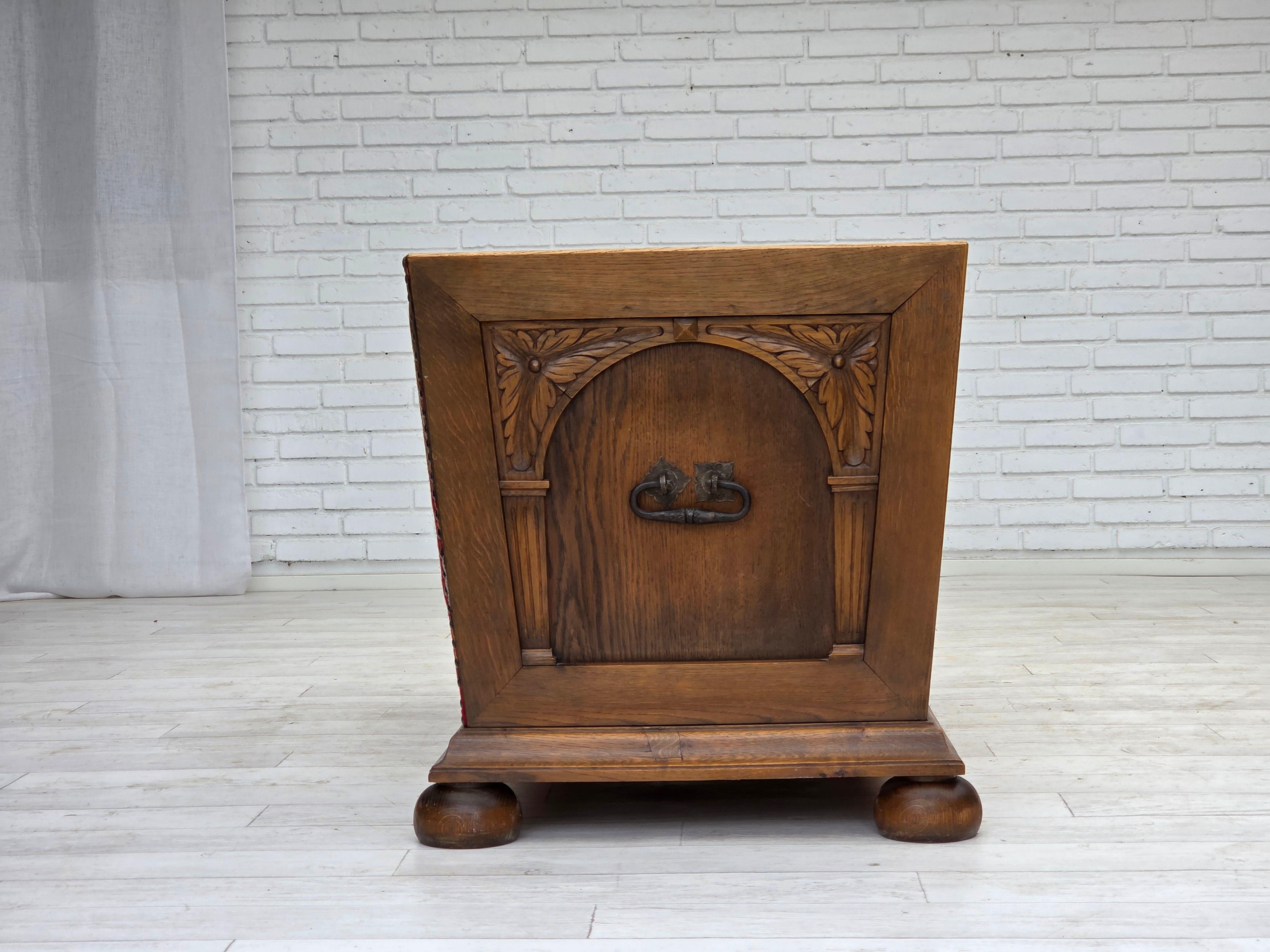 Años 60, sofá danés de 2 plazas, estado original, muebles de lana, madera de roble. Danés en venta