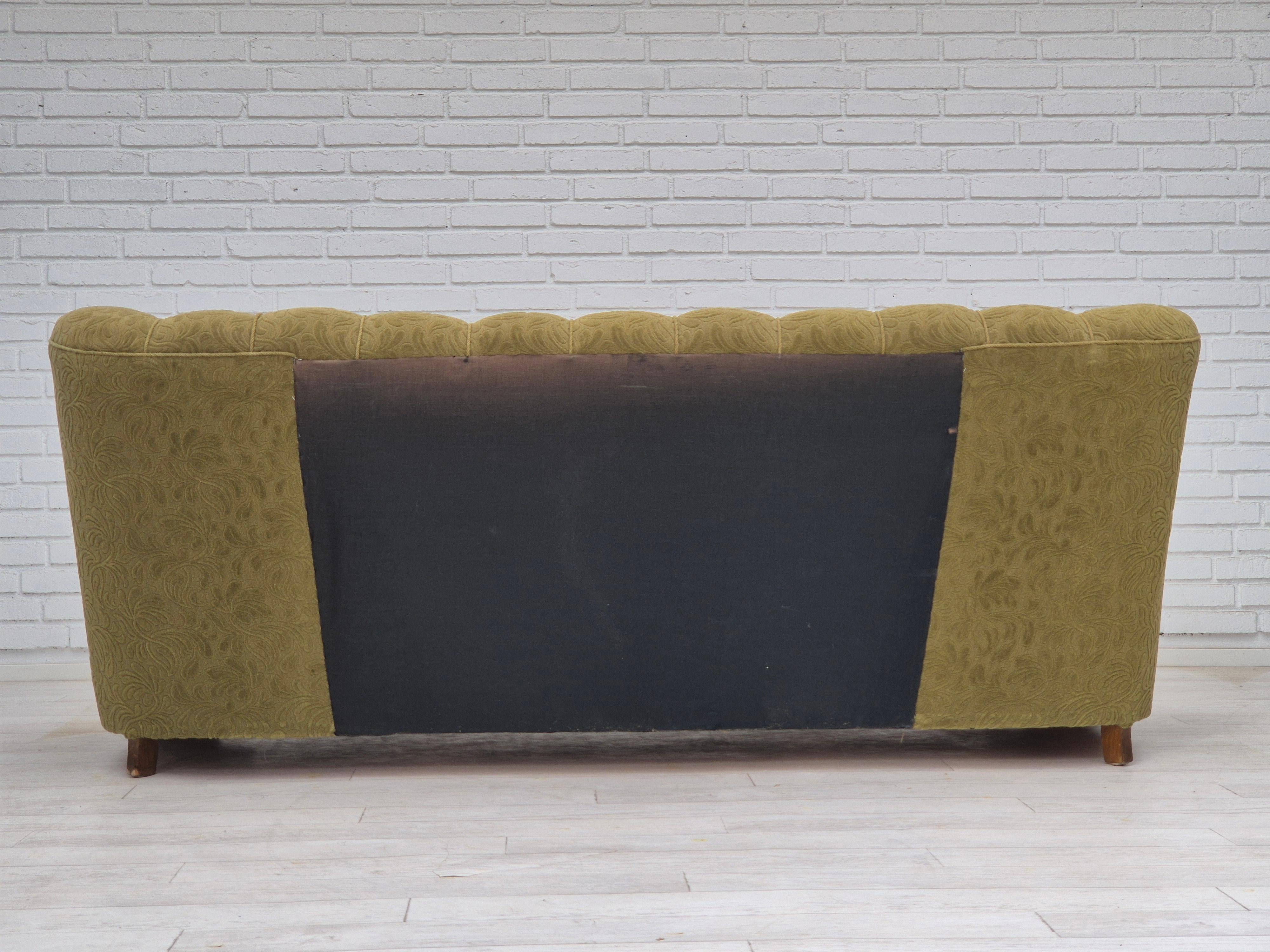 Años 60, sofá danés de 3 plazas, original en muy buen estado, tejido de algodón/lana. en venta 3