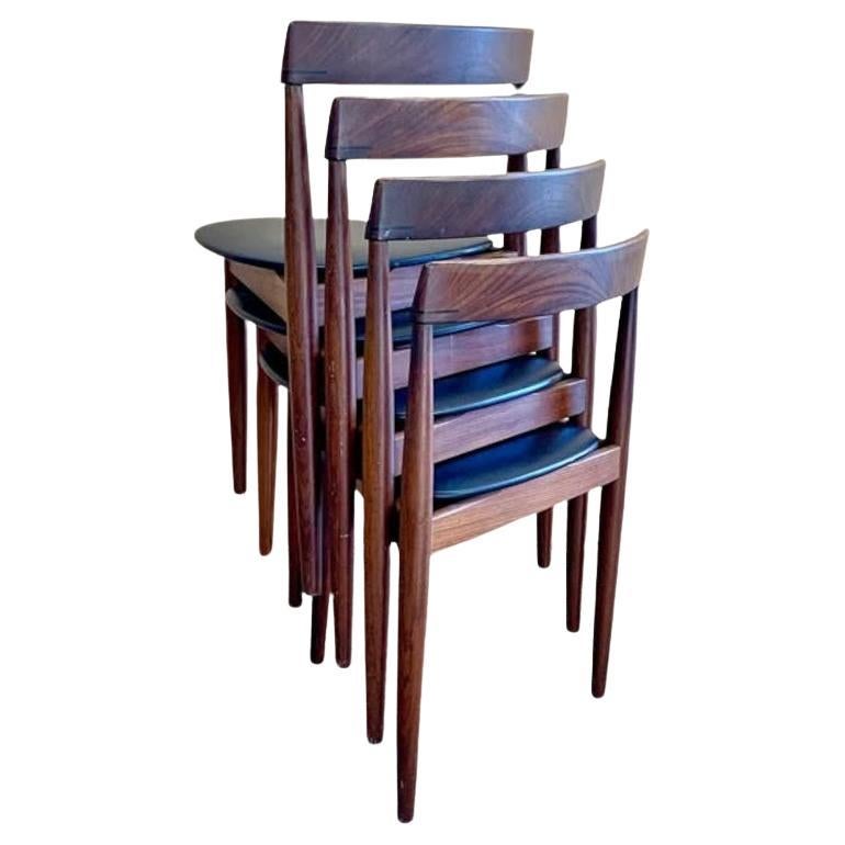 1960s Danish Afromosia Teak Dining Chairs by Hans Olsen for Frem Rojle