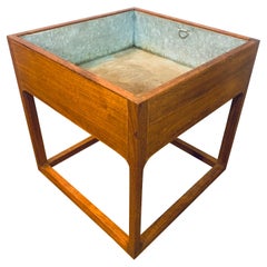 1960s Danish Aksel Kjersgaard for Feldballes Mobelfabrik Teak Cubic Planter