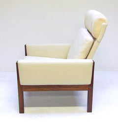 1960s Danish "AP-62" Lounge Chair in Rosewood and Leather by Hans Wegner