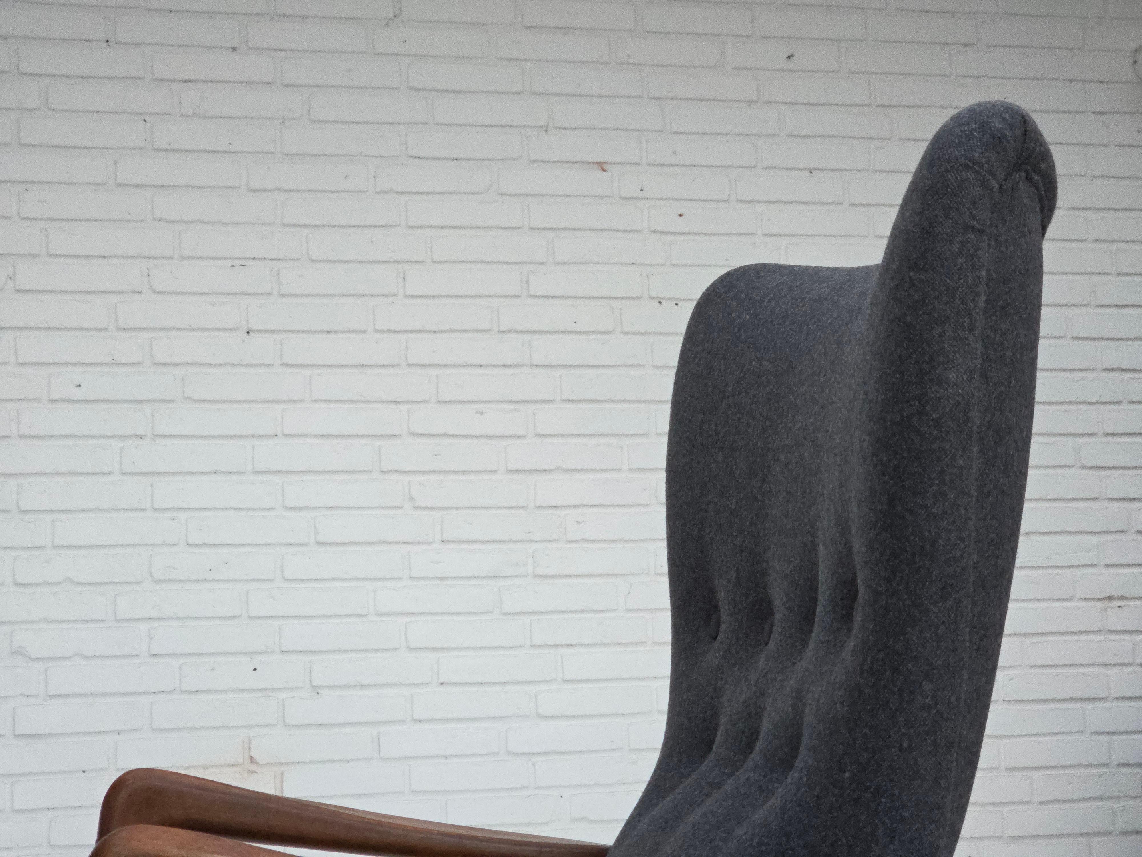 1960s, Fauteuil danois par Fritz Hansen Model No. 8000/8020, meuble en laine. en vente 8