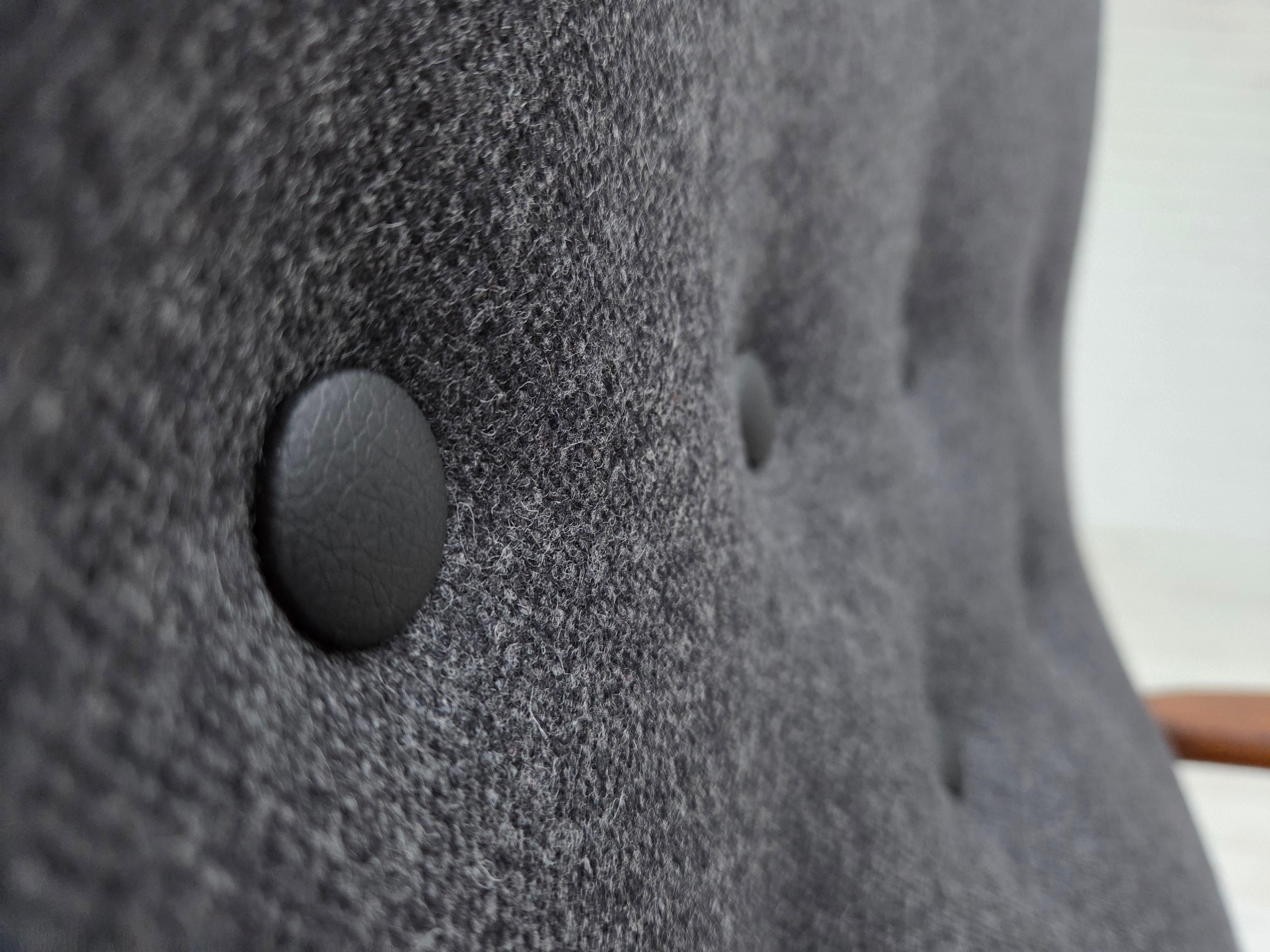 1960s, Fauteuil danois par Fritz Hansen Model No. 8000/8020, meuble en laine. en vente 9