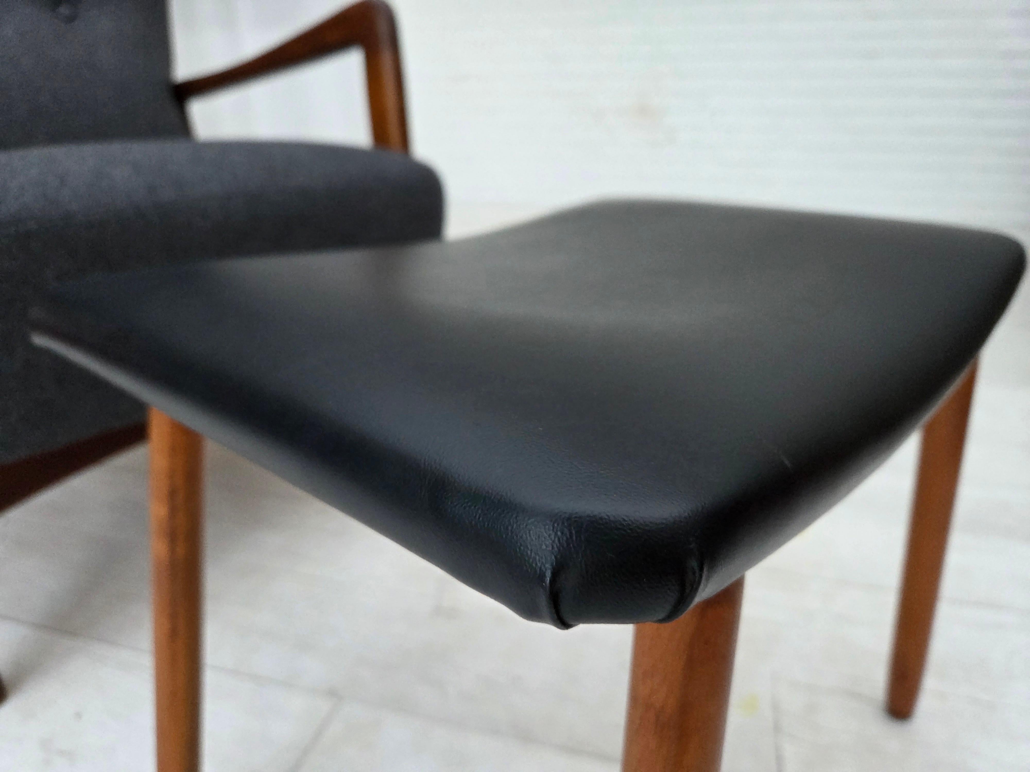 1960s, Fauteuil danois par Fritz Hansen Model No. 8000/8020, meuble en laine. en vente 11