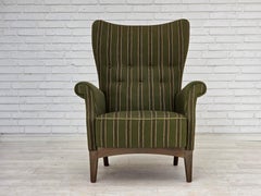 Anni '60, poltrona danese di Fritz Hansen, serie 8000/8020, mobili in lana.