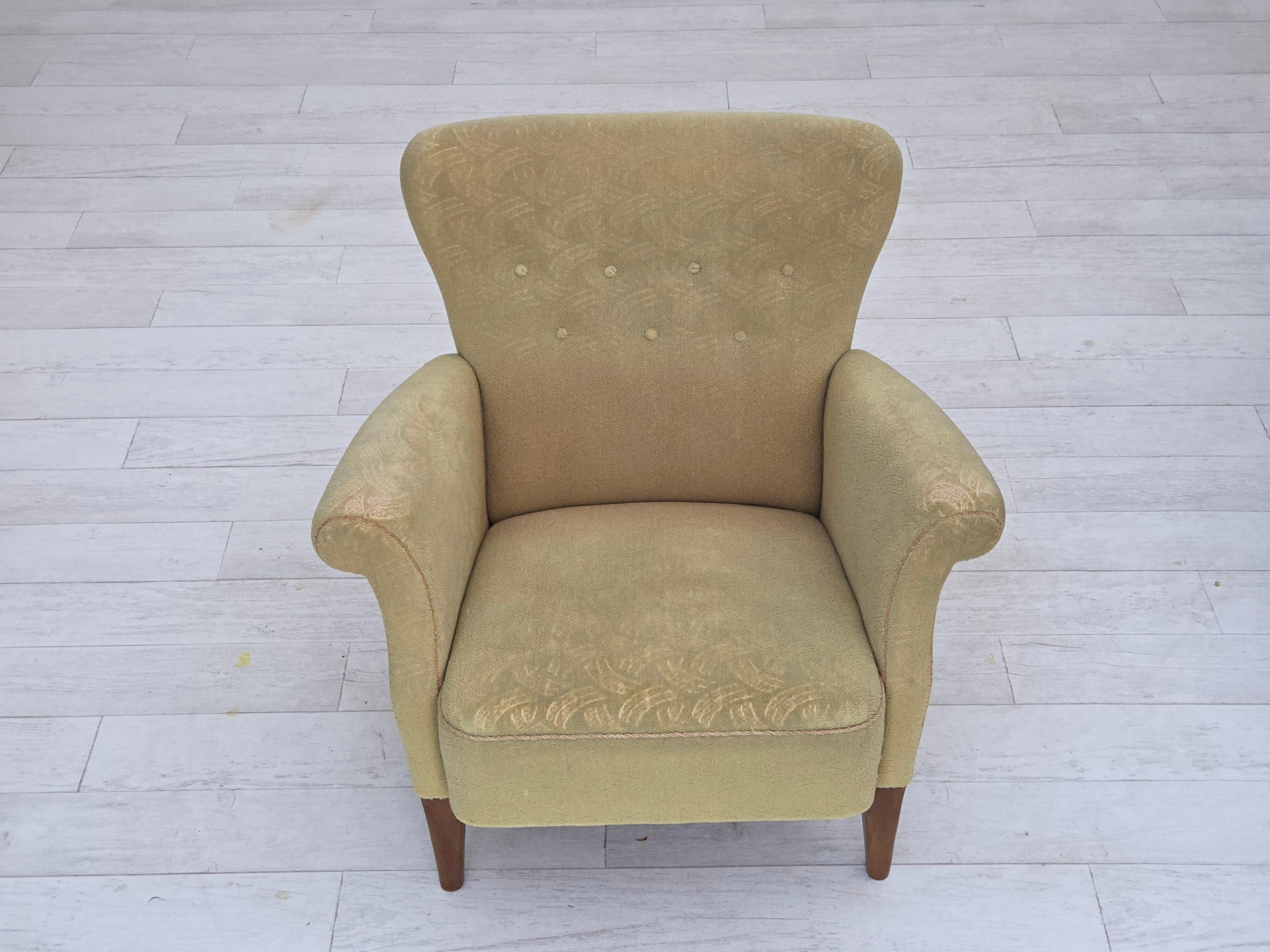 Años 60, sillón danés de Fritz Hansen, serie 8000/8020, estado original. en venta 3