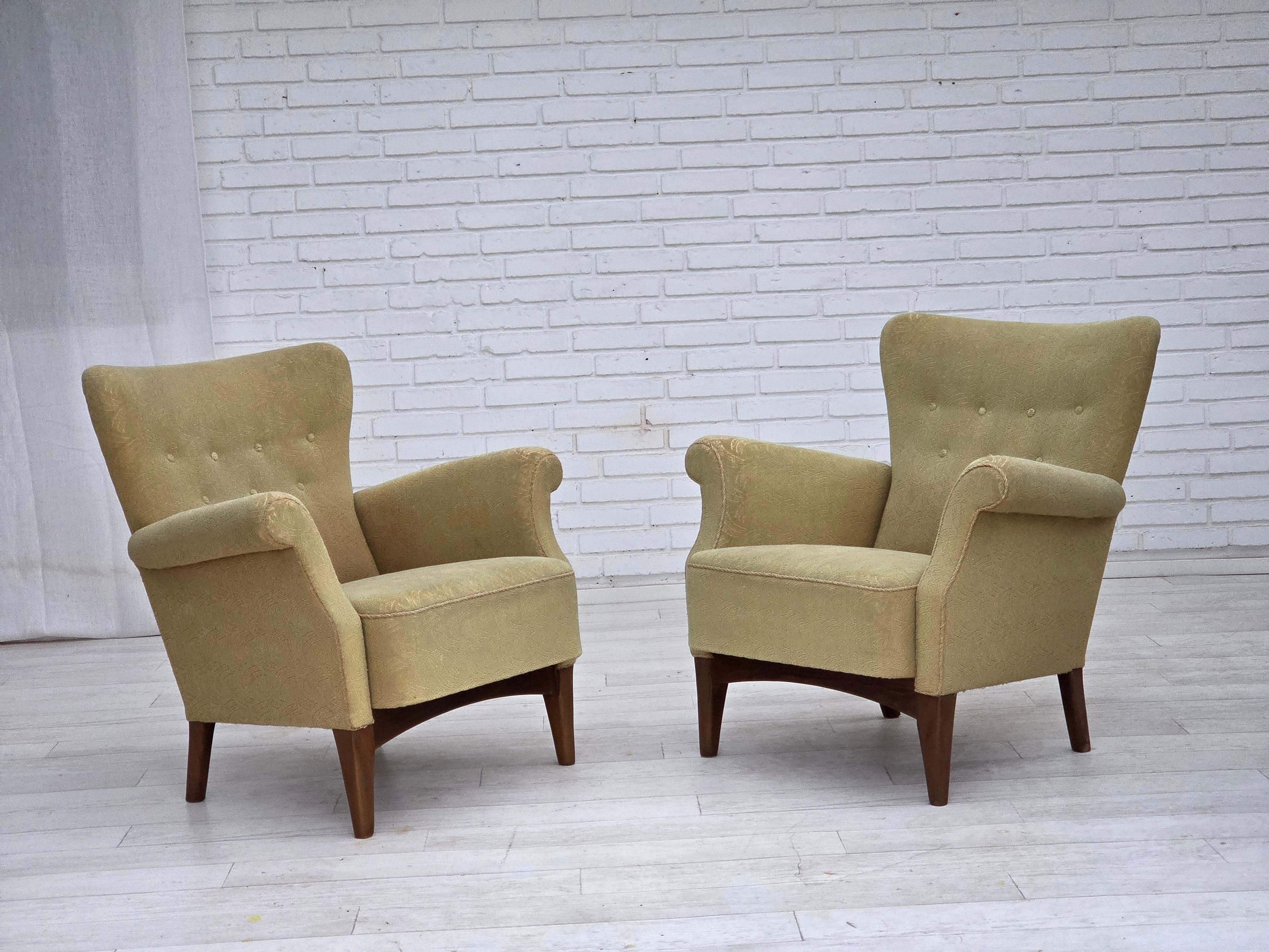 Años 60, sillón danés de Fritz Hansen, serie 8000/8020, estado original. en venta 5
