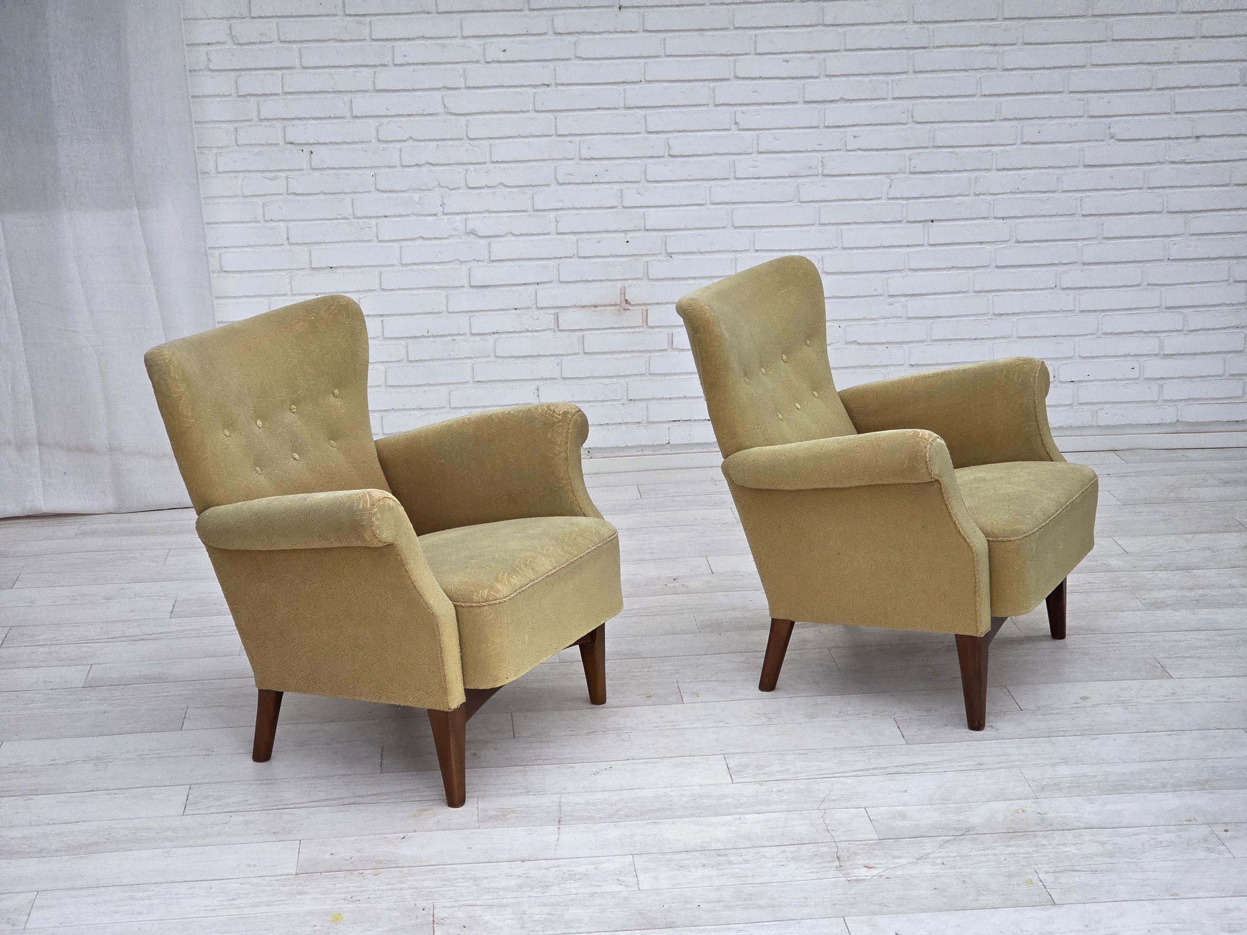 Años 60, sillón danés de Fritz Hansen, serie 8000/8020, estado original. en venta 6