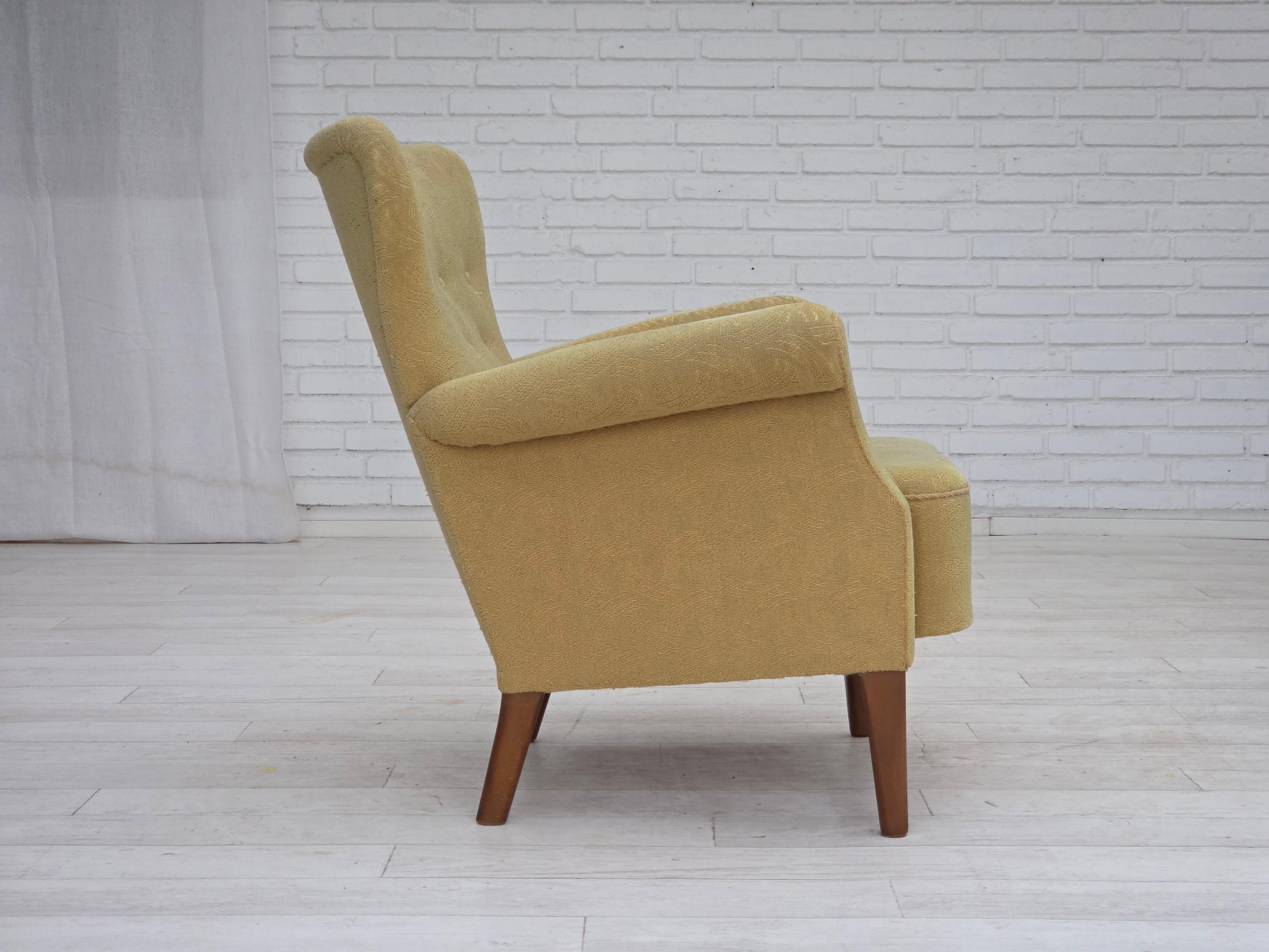 Años 60, sillón danés de Fritz Hansen, serie 8000/8020, estado original. Escandinavo moderno en venta