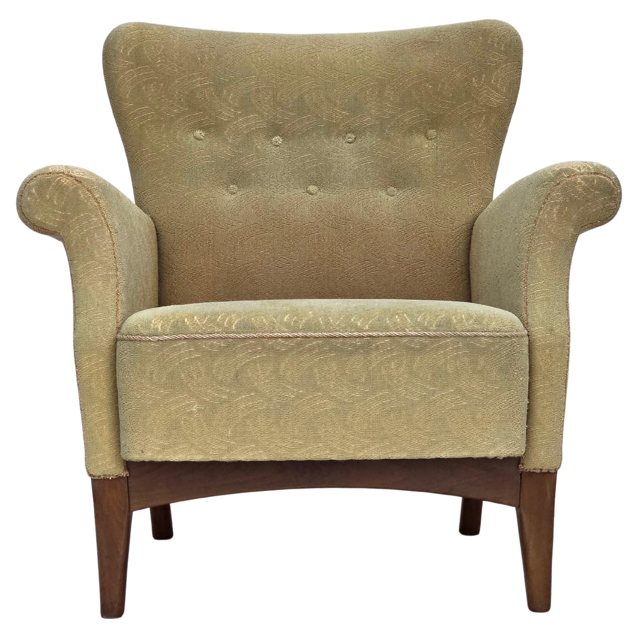 Fauteuil danois des années 1960 par Fritz Hansen, série 8000/8020, état d
origine.