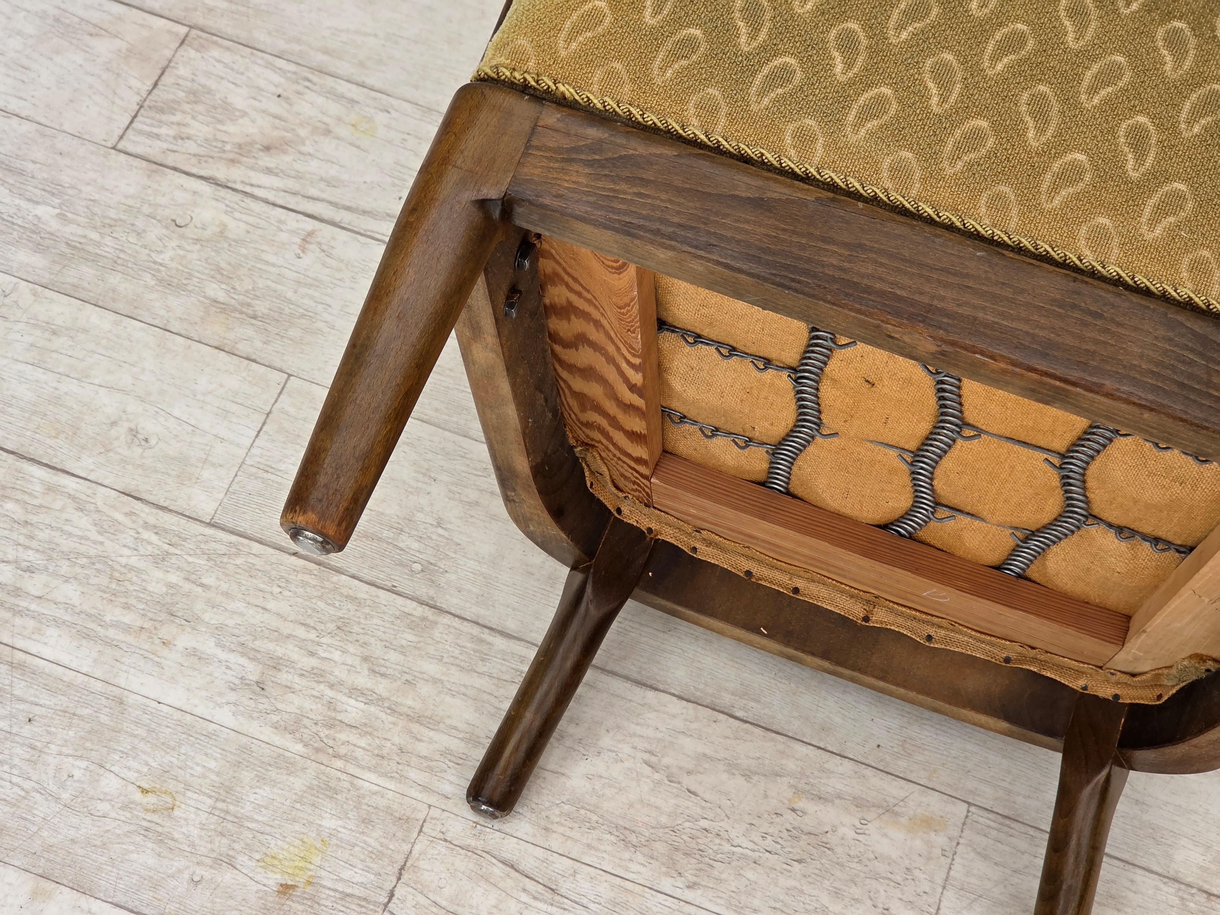 1960s, fauteuil danois par Slagelse Møbelværk, modèle 157, velours. en vente 3