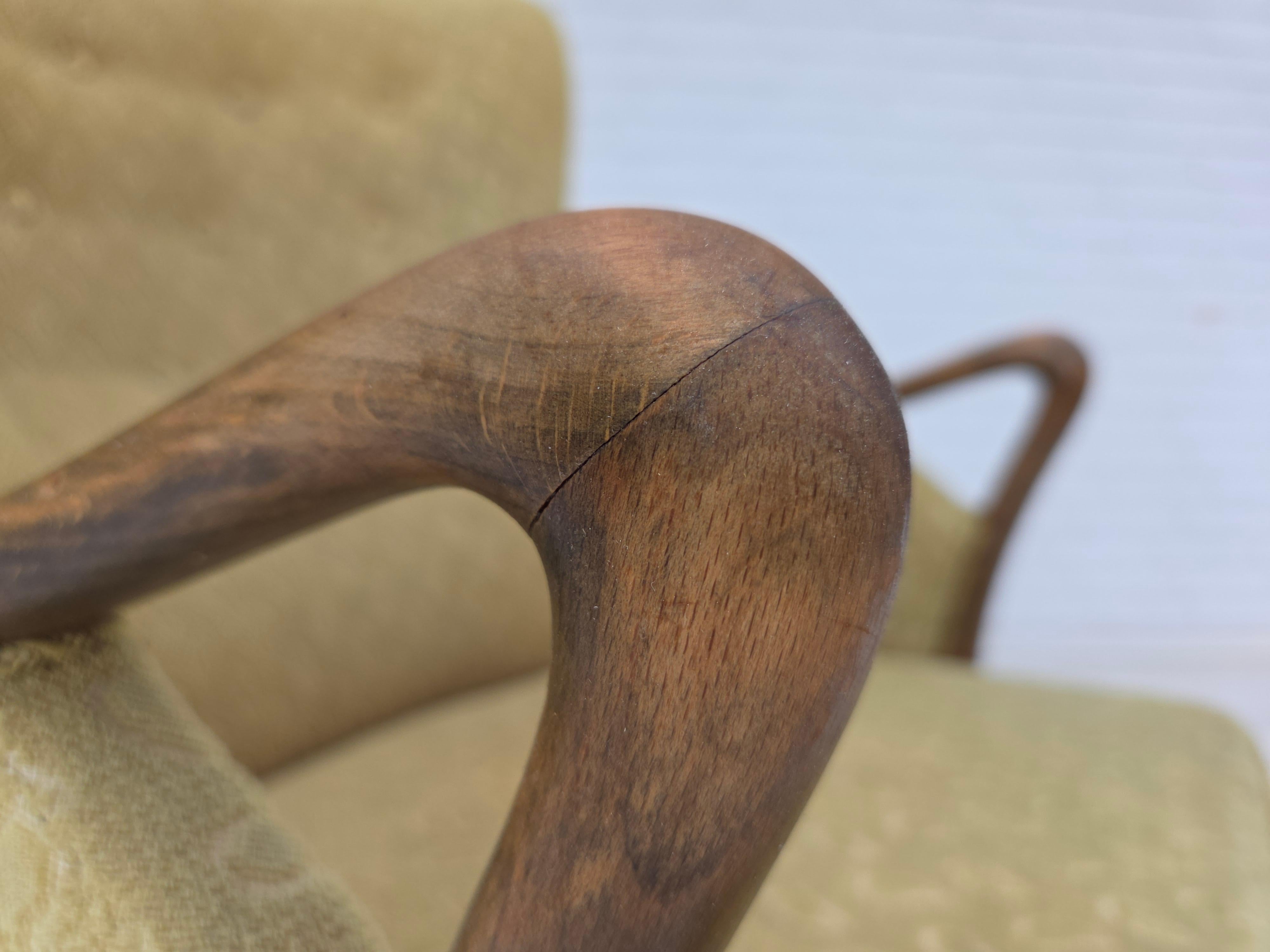 1960s, fauteuil danois par Slagelse Møbelværk, modèle 157, velours. en vente 7