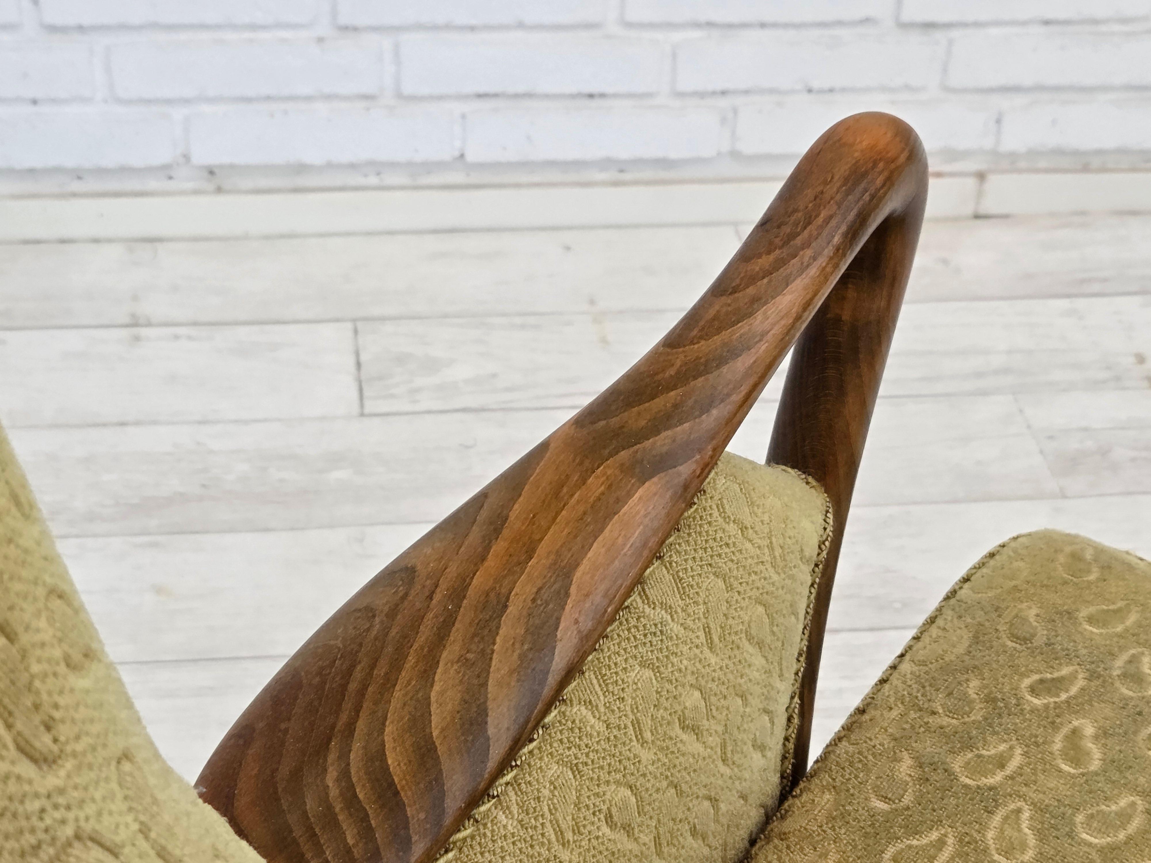 1960s, fauteuil danois par Slagelse Møbelværk, modèle 157, velours. en vente 9