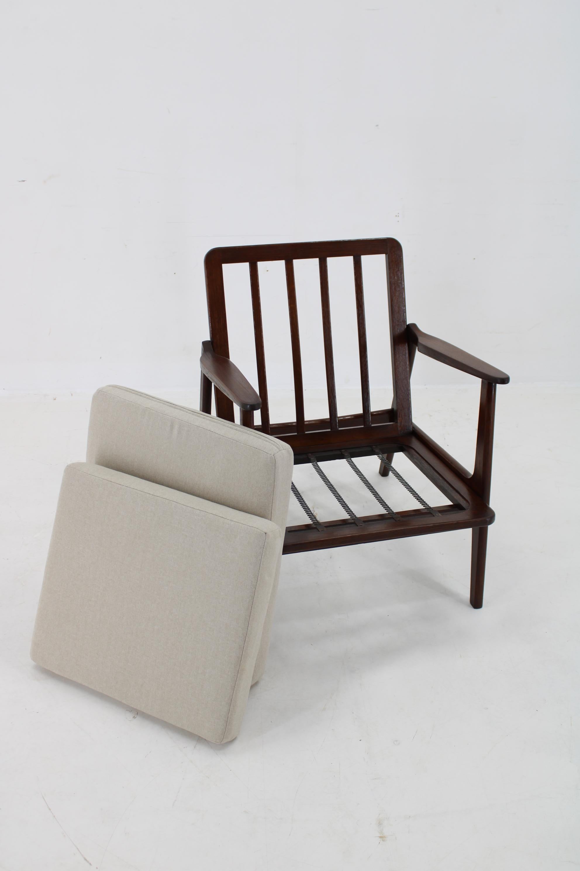 Sillón danés de los años 60, restaurado Tela en venta