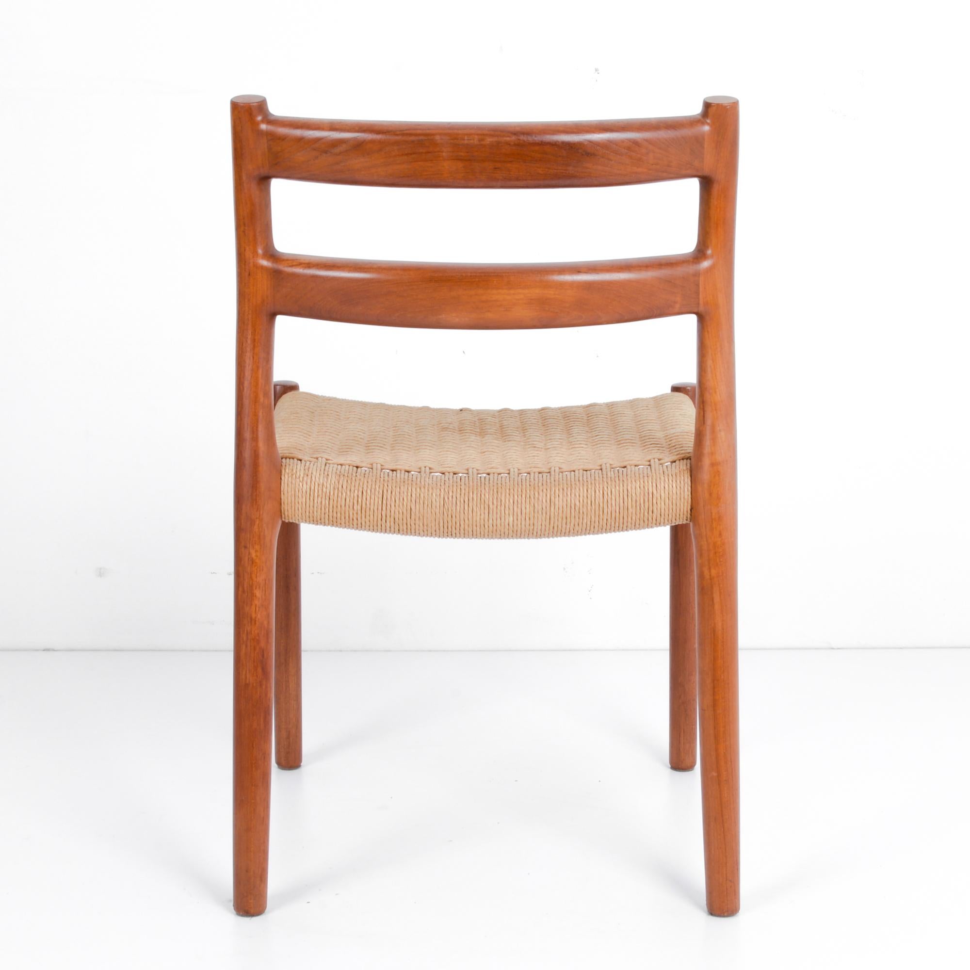 Papercord 1960s Danish Arne Hovmand-Olsen Teak Chair