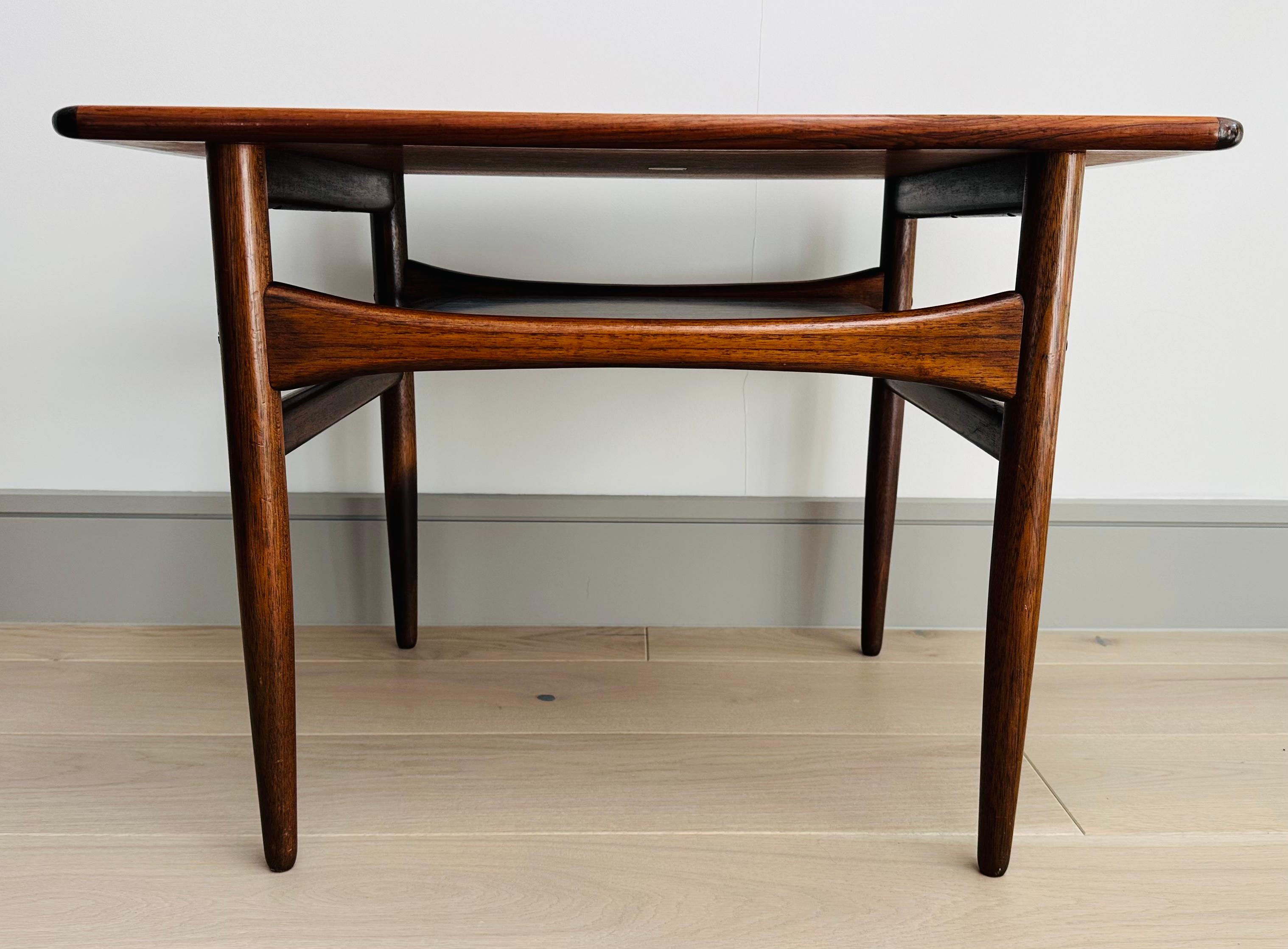 1960s Danish Arrebo Møbler Rosewood Side or Coffee Table by Robert Christensen For Sale 2