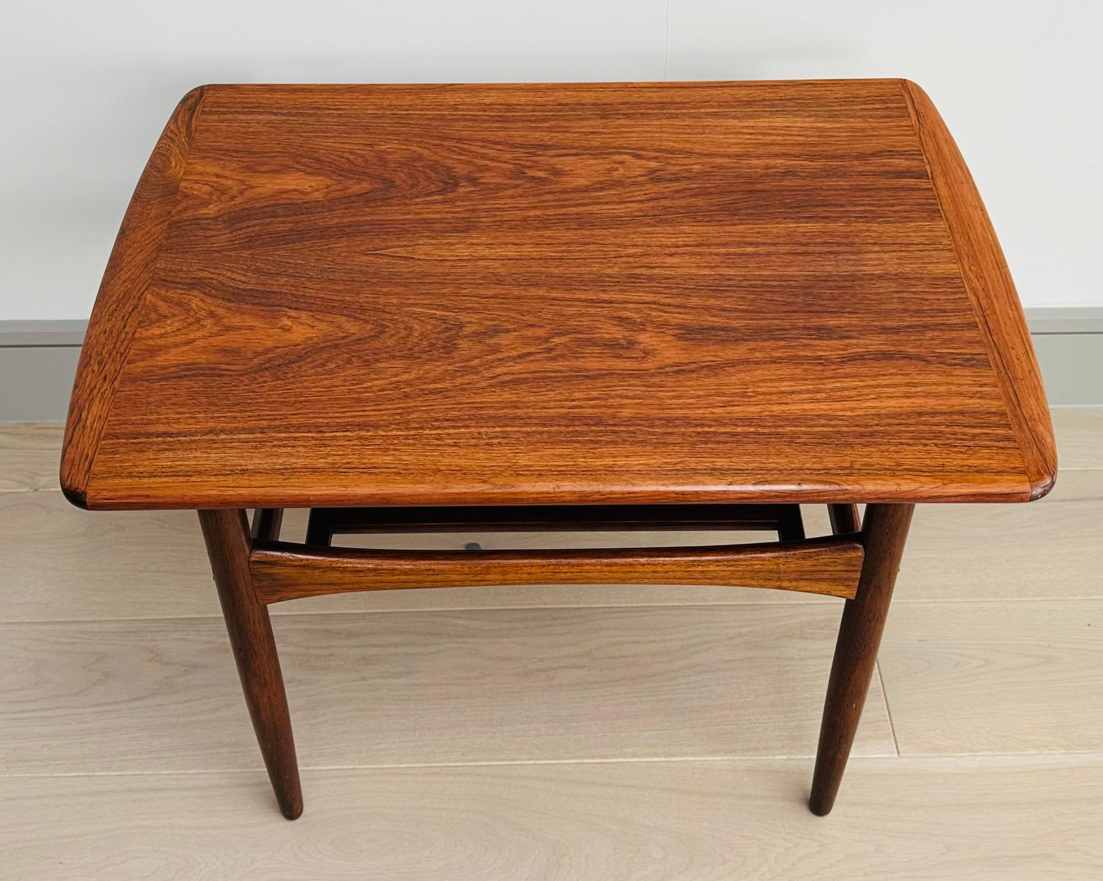 1960s Danish Arrebo Møbler Rosewood Side or Coffee Table by Robert Christensen For Sale 3