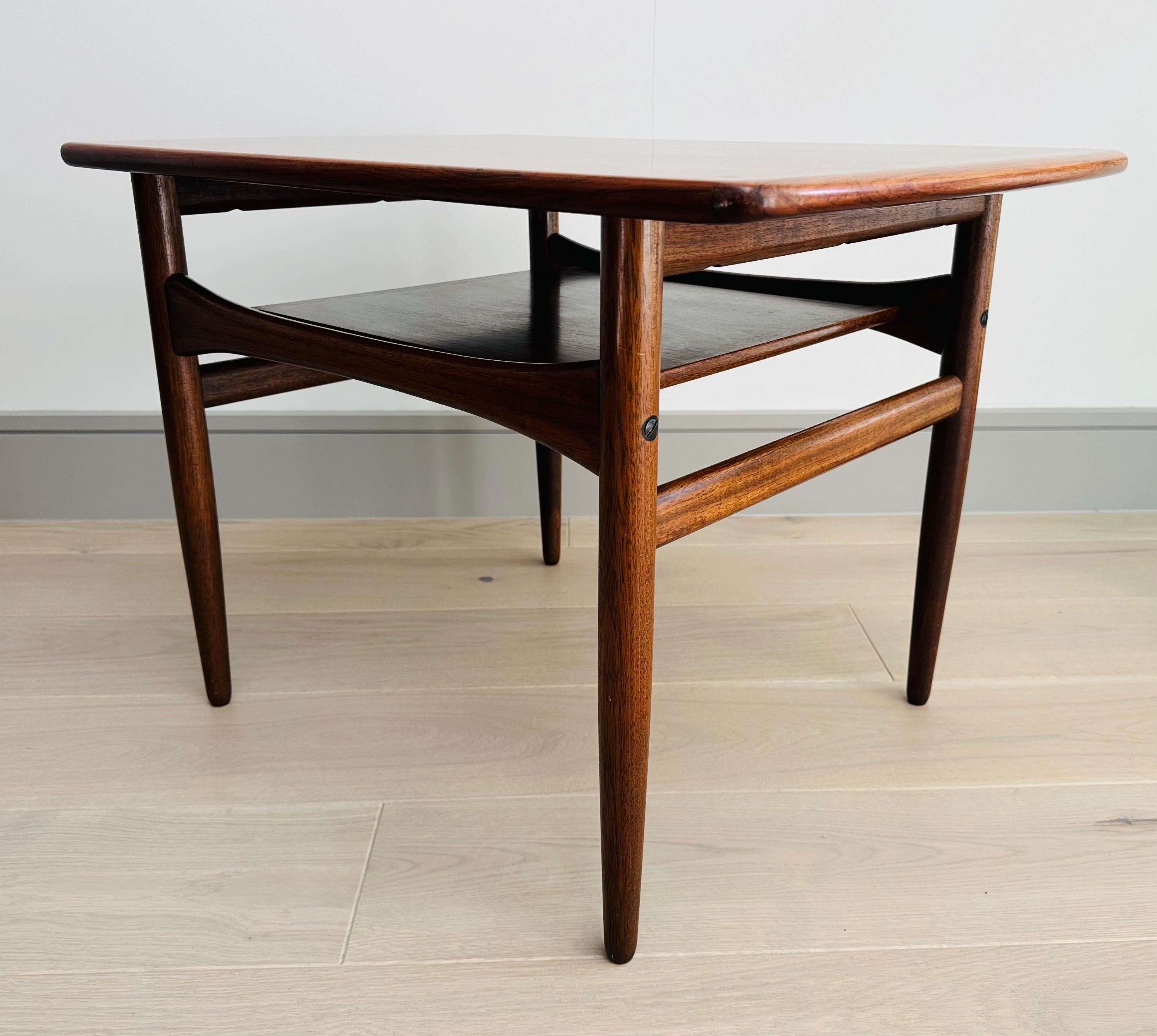 Mid-Century Modern 1960s Danish Arrebo Møbler Rosewood Side or Coffee Table by Robert Christensen For Sale