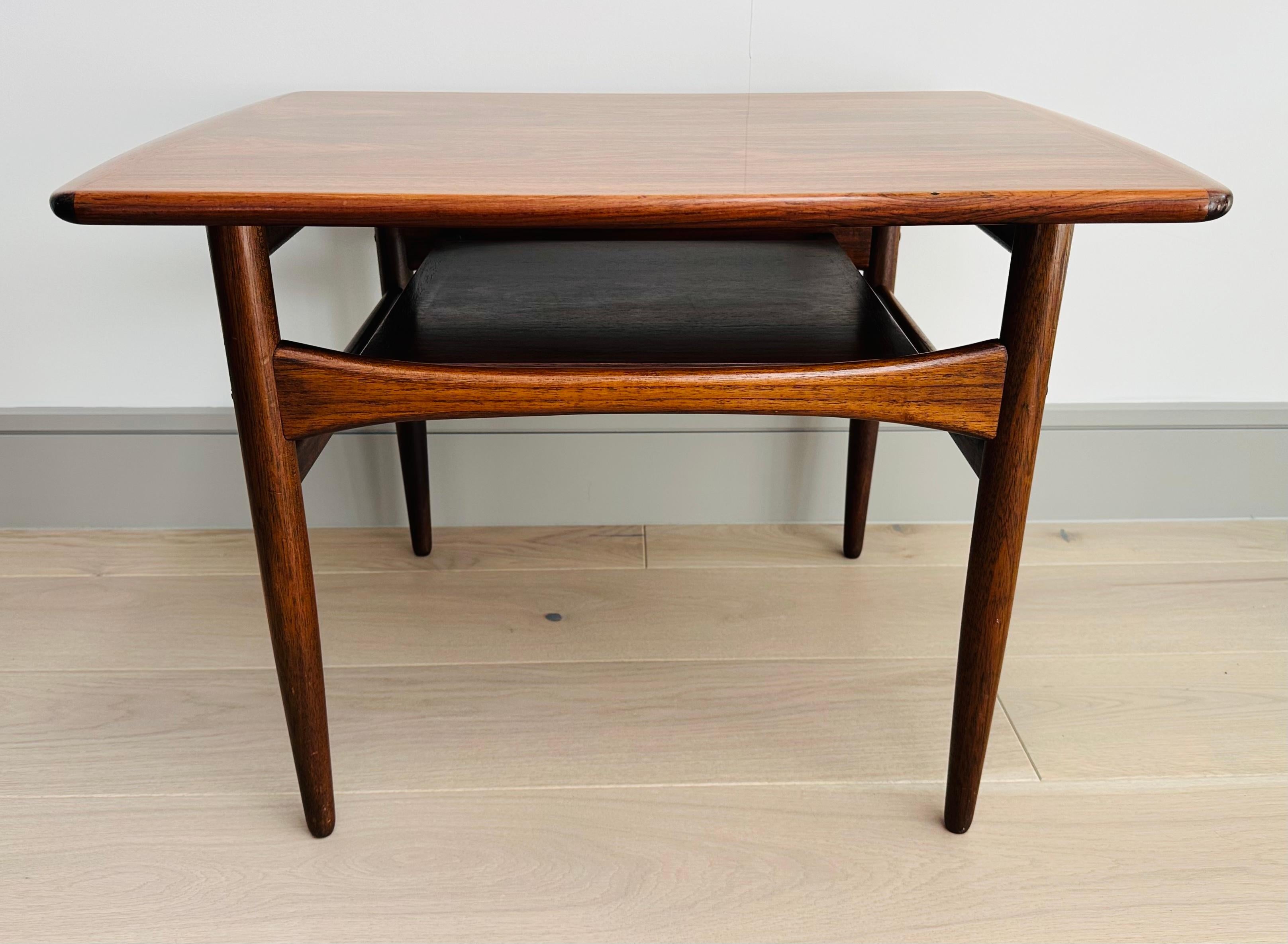 1960s Danish Arrebo Møbler Rosewood Side or Coffee Table by Robert Christensen For Sale 1