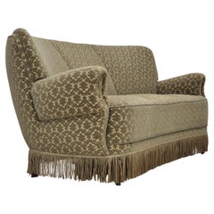 1960er Jahre, dänisches 3-Sitzer-Sofa "Banan", Originalzustand, Velours.