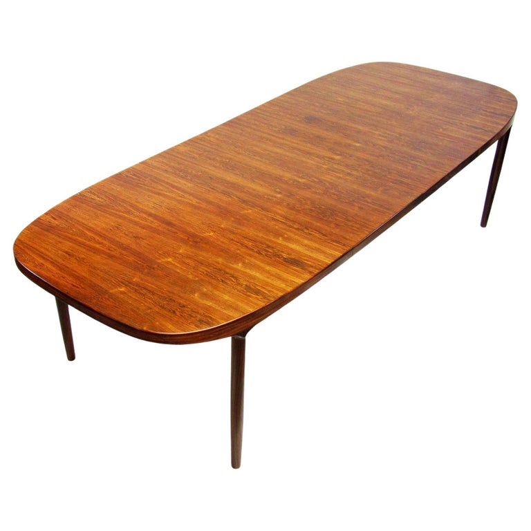 1960s Danish Banquet Dining Table in Rio Rosewood by Harry Ostergaard