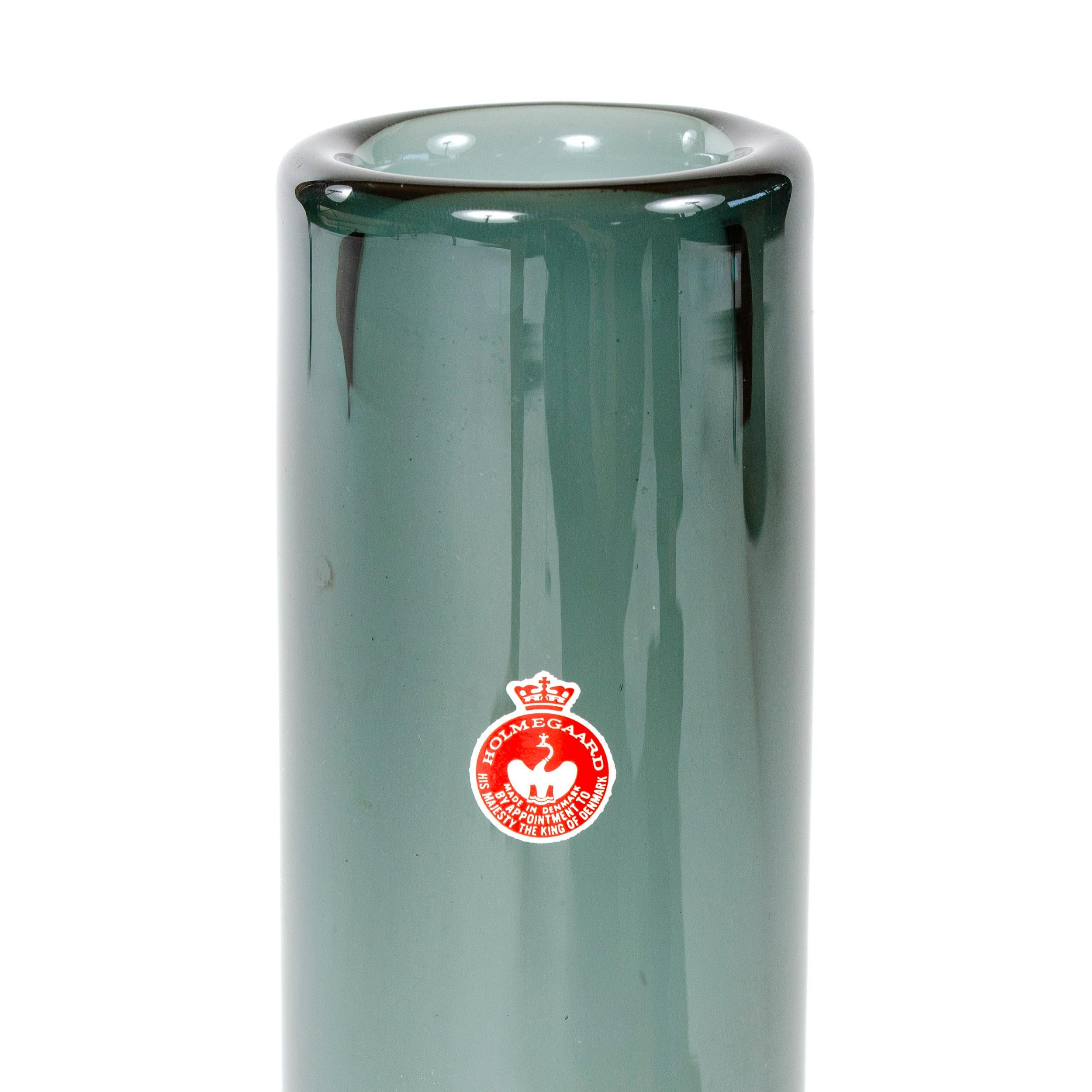 Scandinave moderne Vase danois en verre soufflé des années 1960 par Per Lutken pour Holmegaard en vente