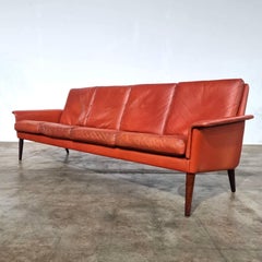 1960's Danish Borge Mogensen Leather Sofa