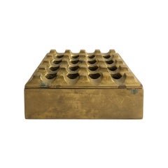 1960s Danish Brass Grid Ashtray in the Manner of Holger Bäckström & Bo Ljungberg